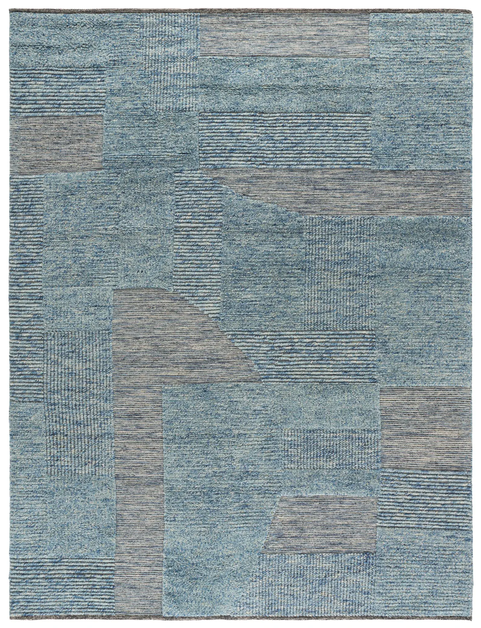 Natura Interlocking Blocks Hand-Woven Wool Rug