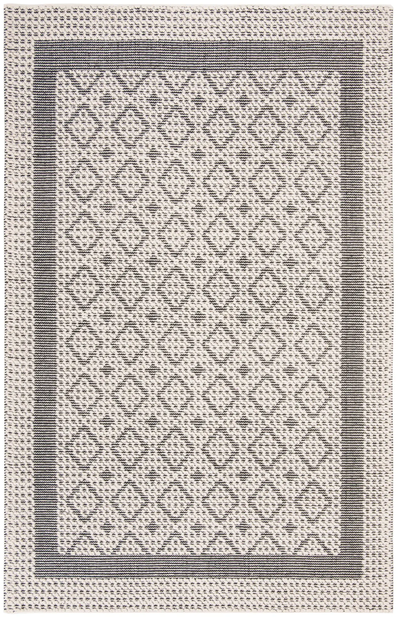 Natura Diamond Bordered Hand-Woven Rug