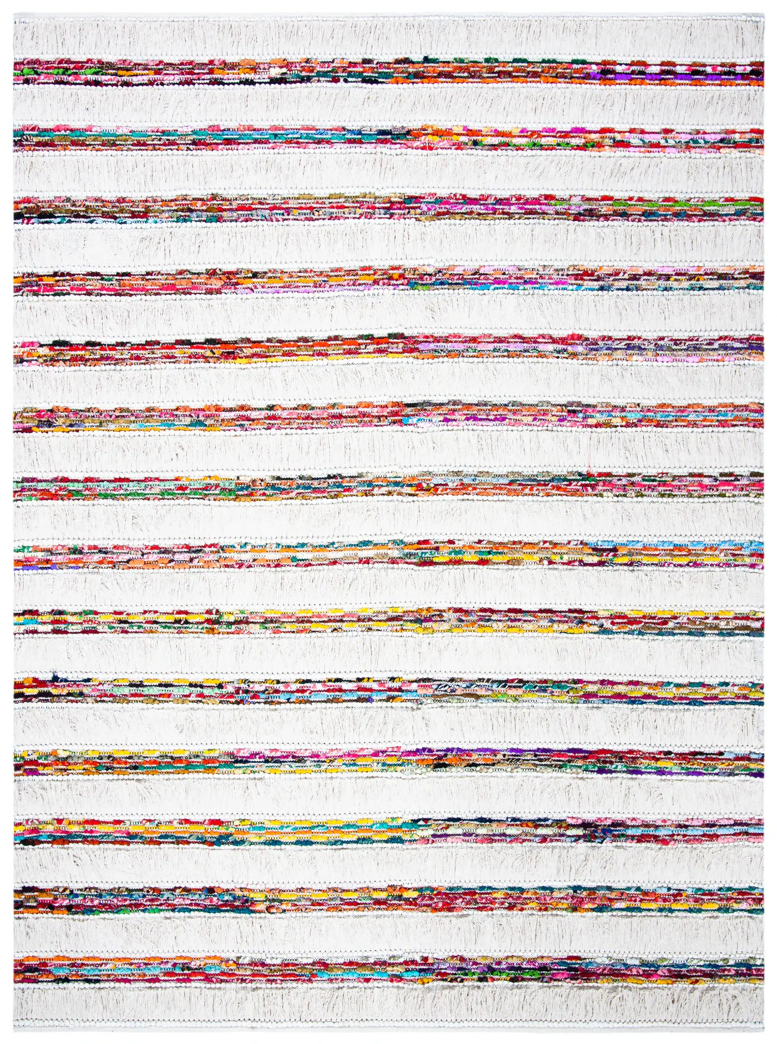 Natura Boho Striped Hand-Woven Rug