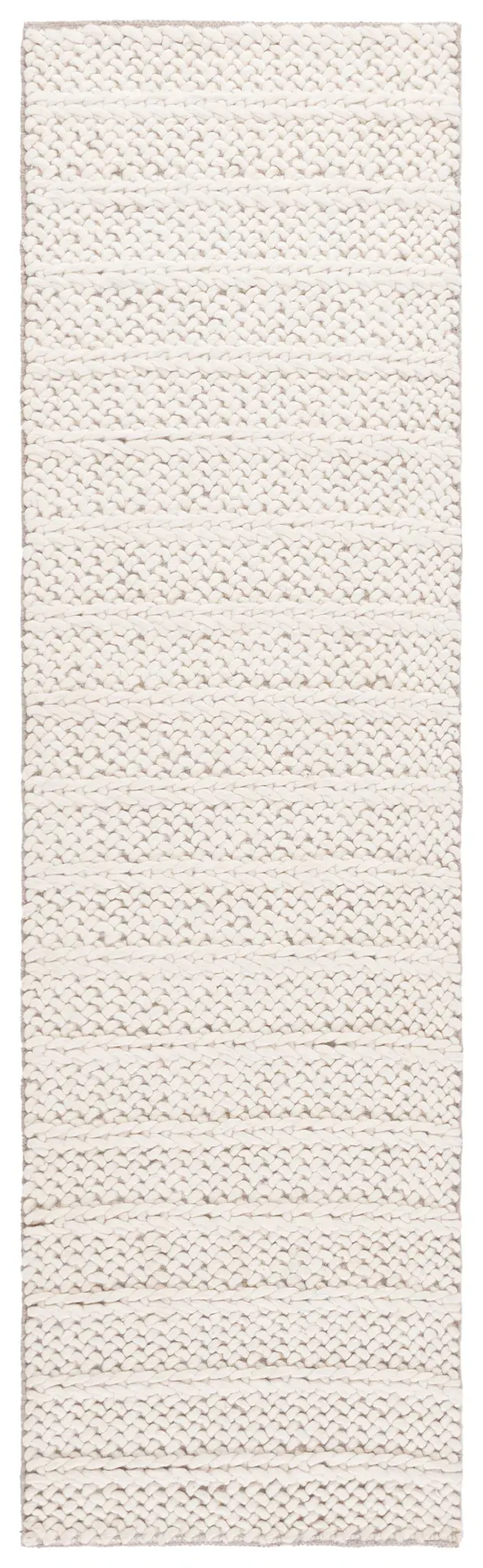 Natura Banded Ribbed Hand-Loomed Wool Rug