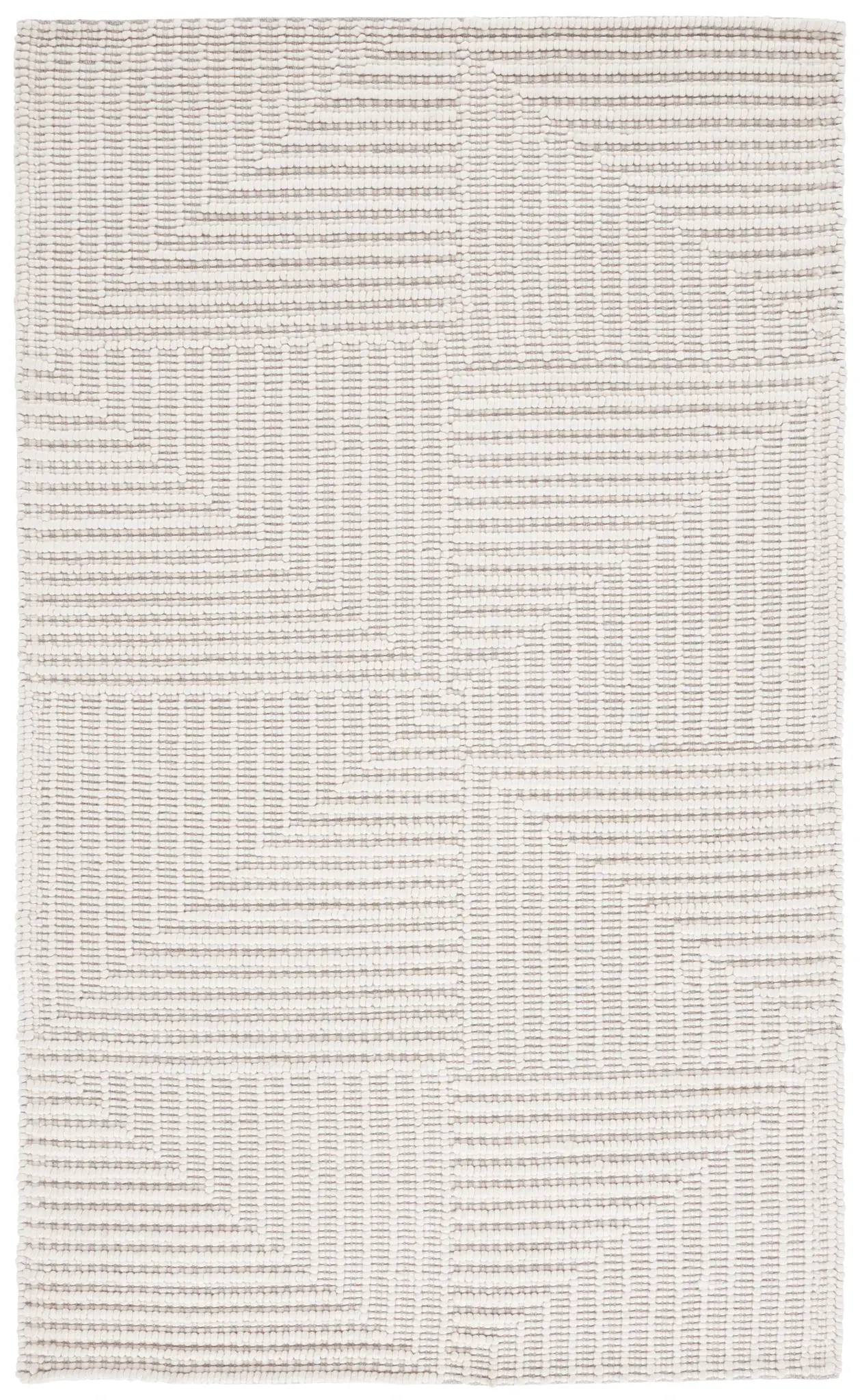 Natura Stepped Block Hand-Loomed Wool Rug