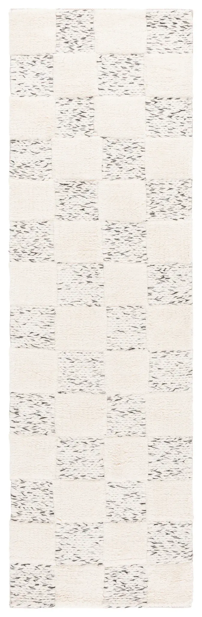 Natura Speckled Check Hand-Loomed Wool Rug