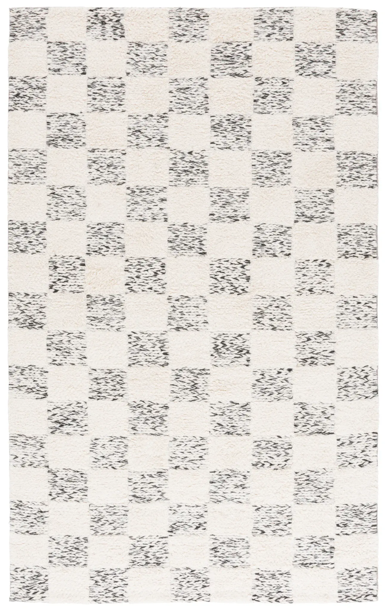 Natura Speckled Check Hand-Loomed Wool Rug