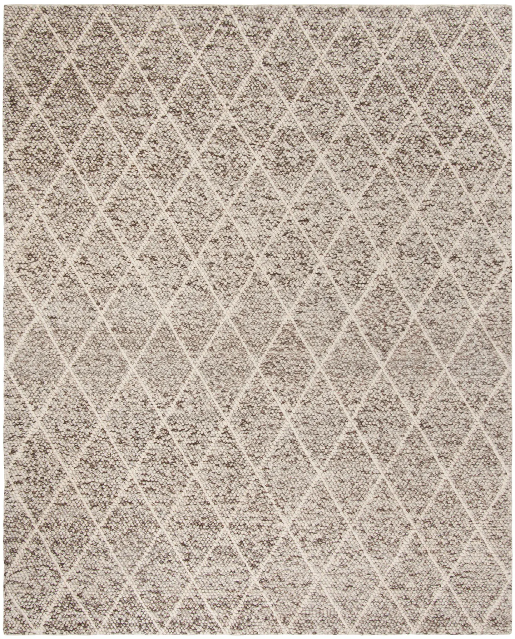 Natura Diamond Grid Hand-Woven Wool Rug
