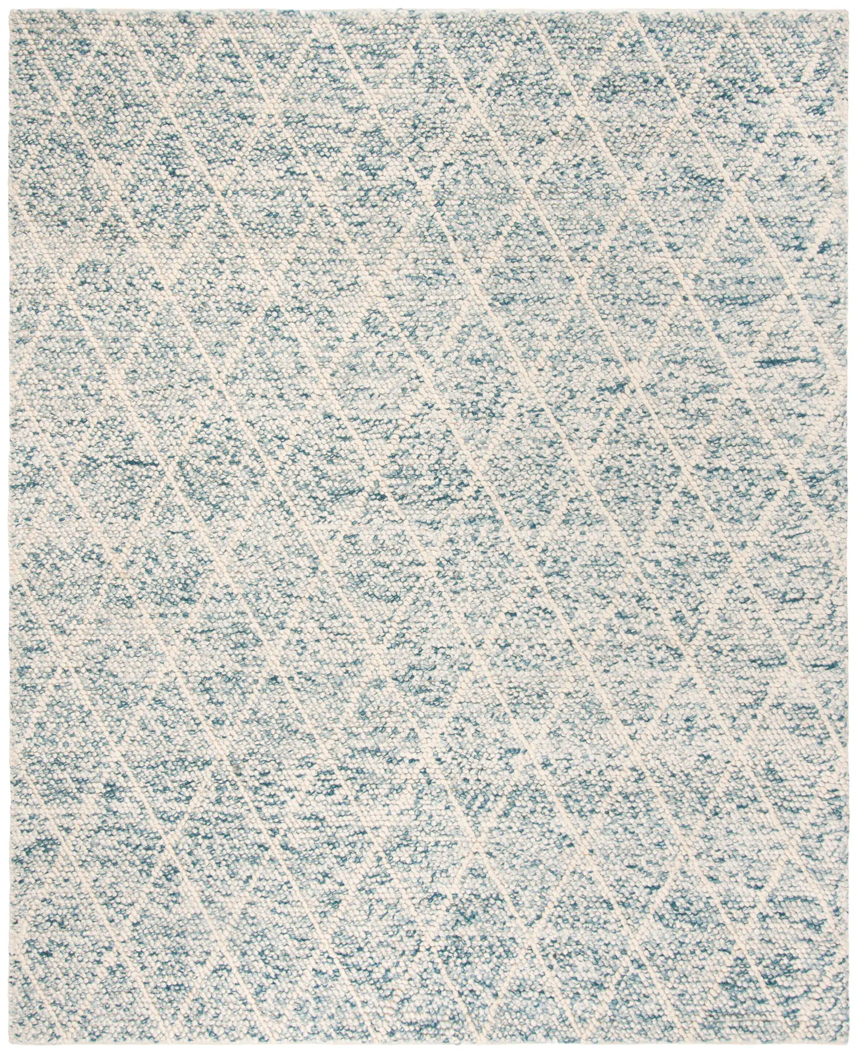 Natura Diamond Grid Hand-Woven Wool Rug
