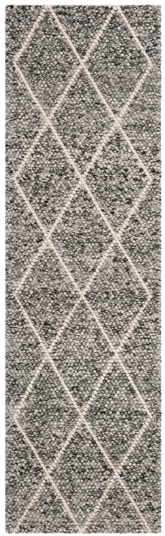 Natura Diamond Grid Hand-Woven Wool Rug