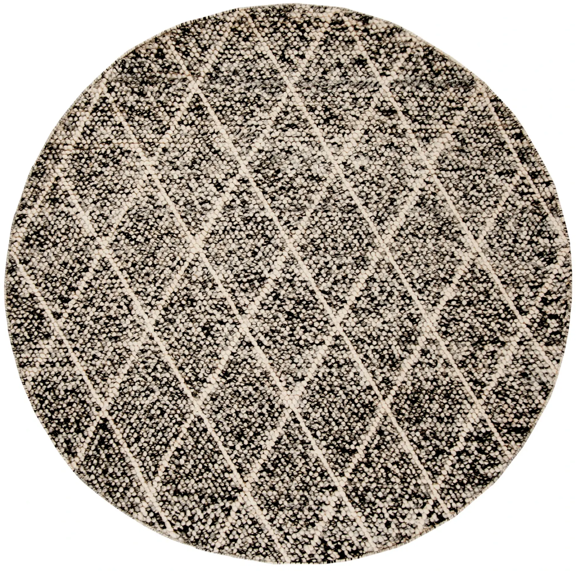 Natura Diamond Grid Hand-Woven Wool Rug
