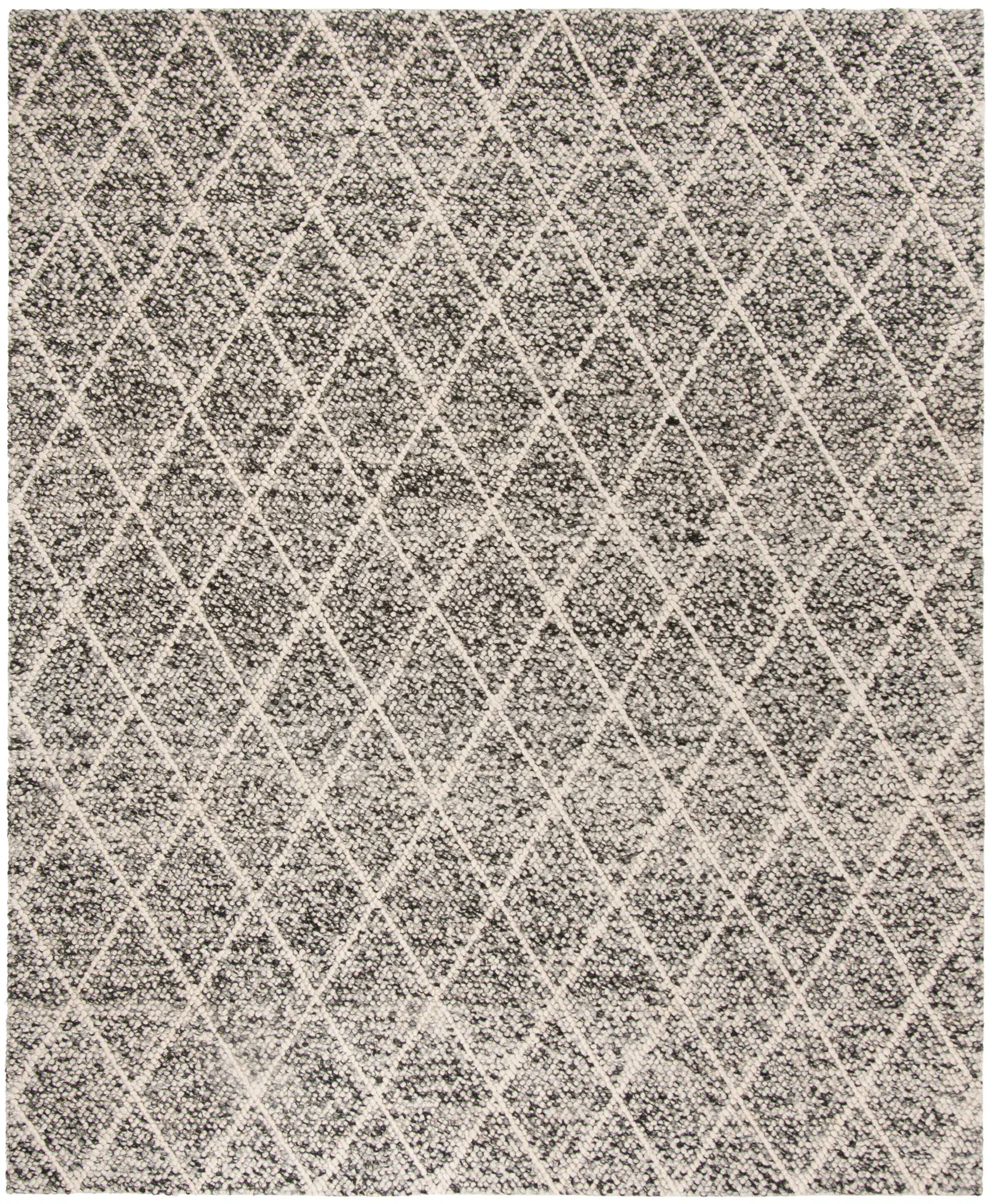 Natura Diamond Grid Hand-Woven Wool Rug