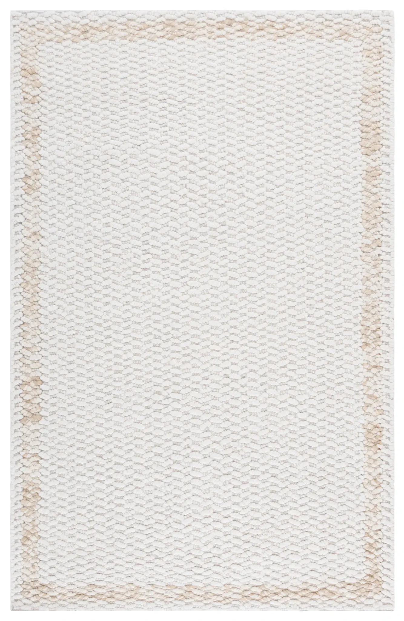 Natura Pebbled Border Hand-Loomed Wool Rug