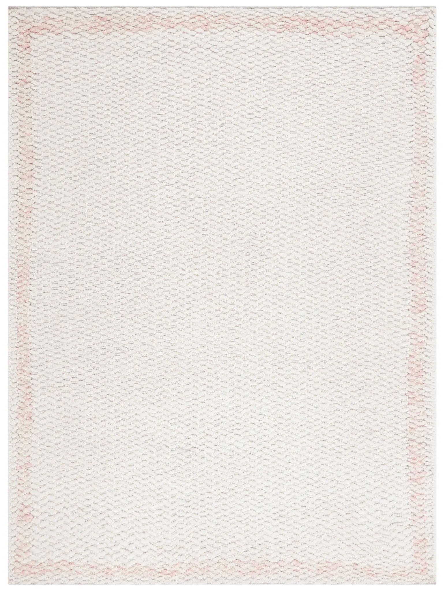 Natura Pebbled Border Hand-Loomed Wool Rug