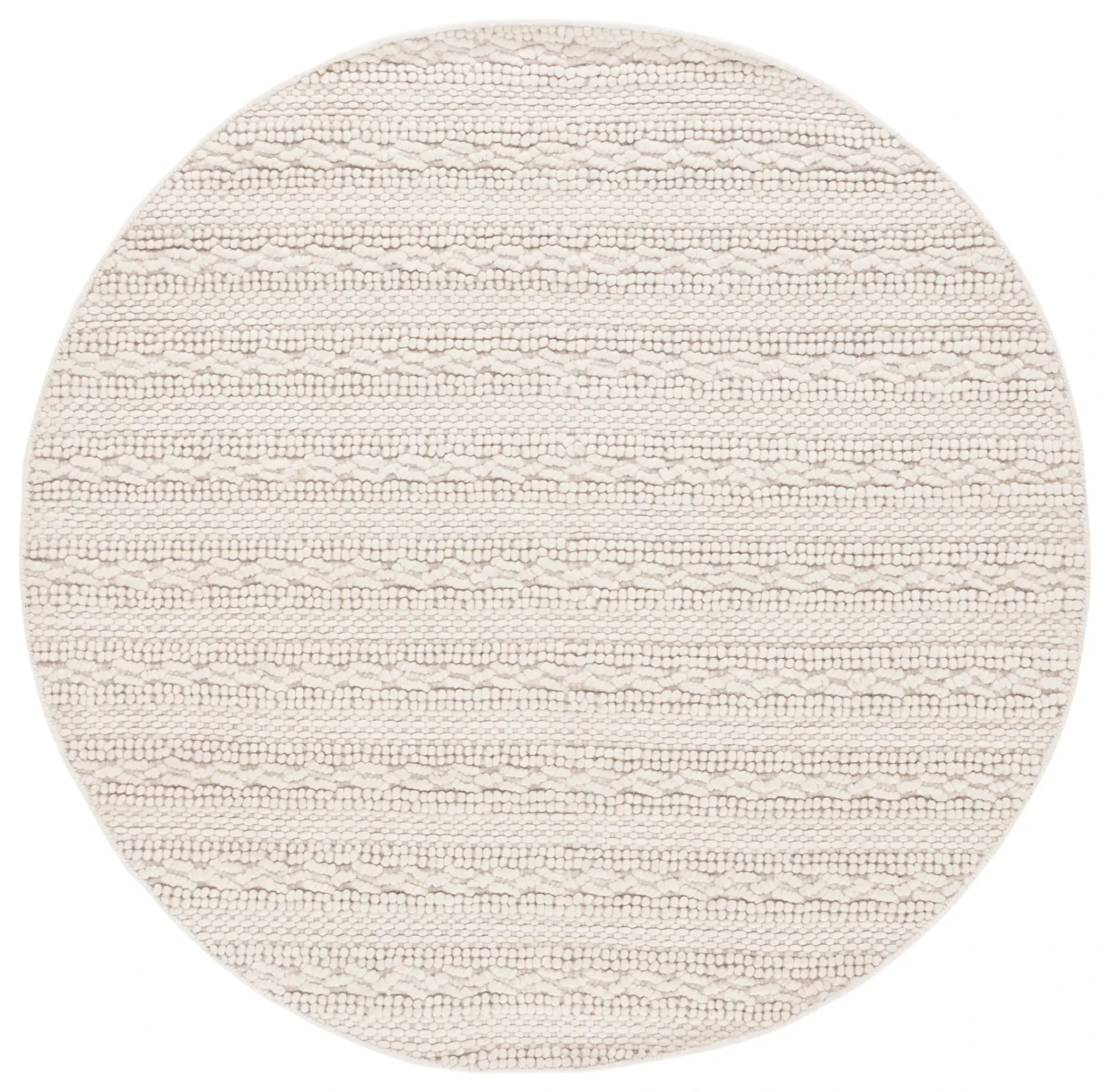 Natura Ribbed Stripe Hand-Loomed Wool Rug
