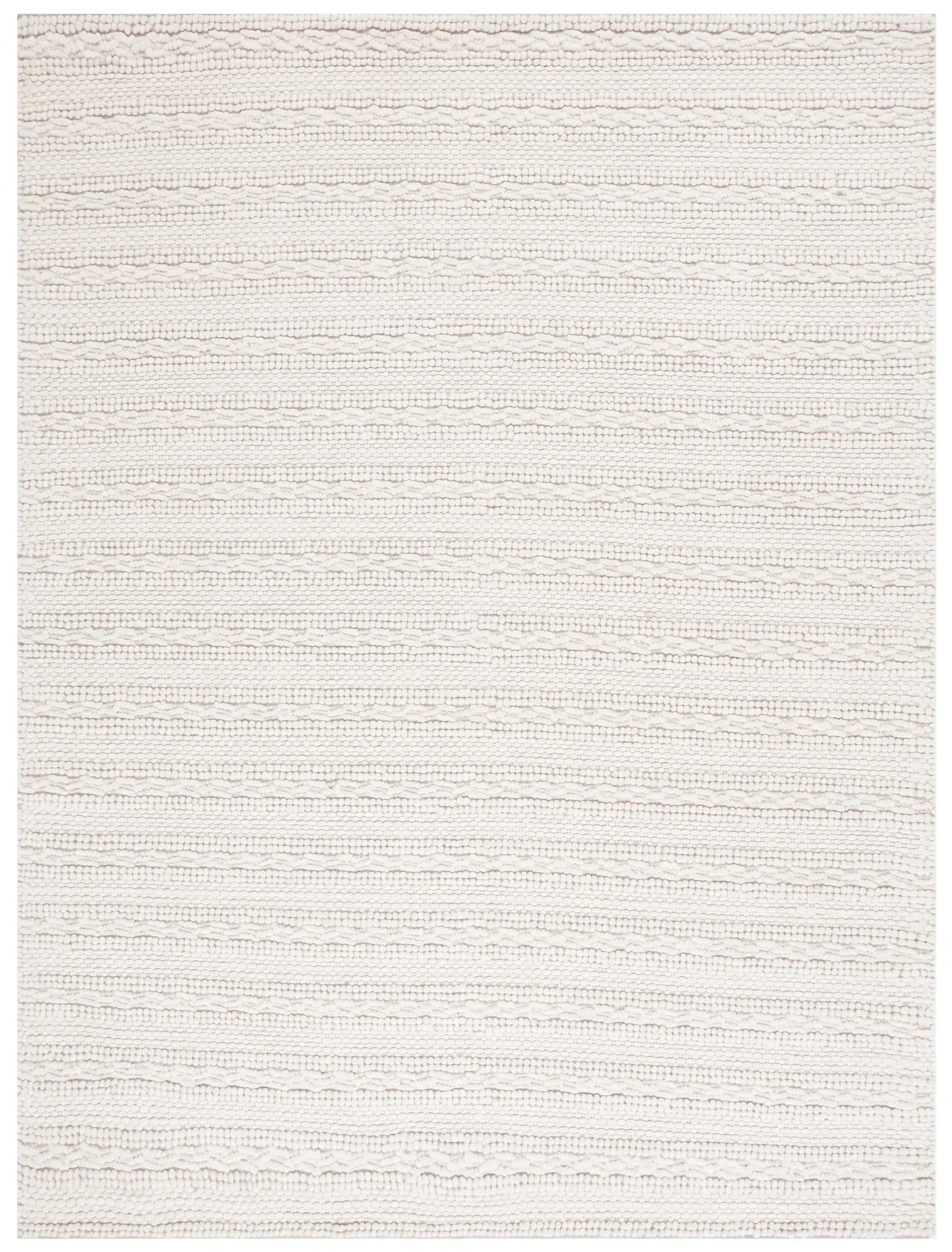 Natura Ribbed Stripe Hand-Loomed Wool Rug