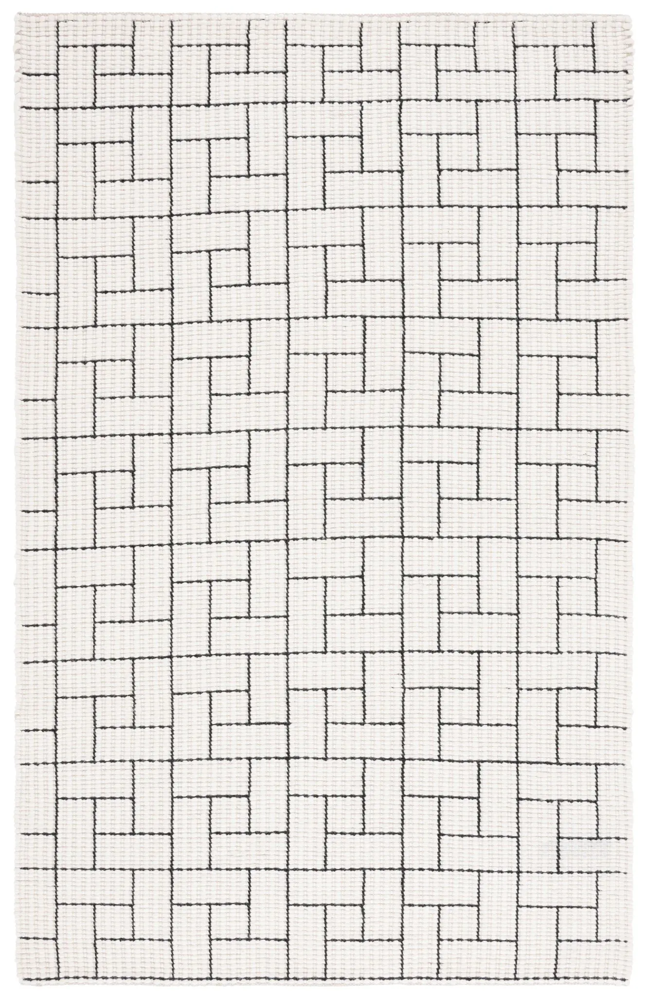 Natura Geometric Maze Hand-Loomed Wool Rug