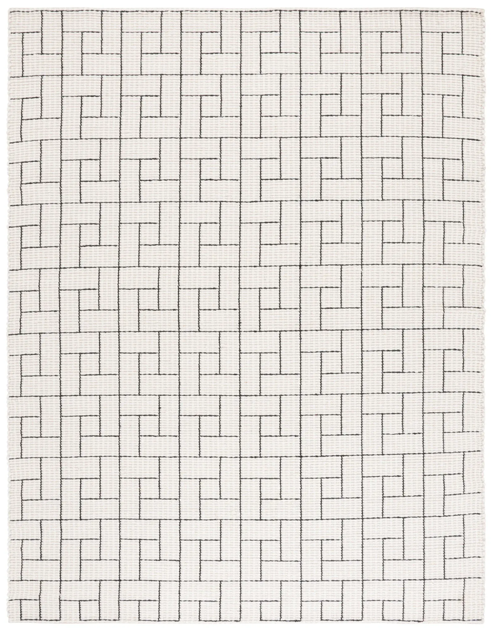 Natura Geometric Maze Hand-Loomed Wool Rug