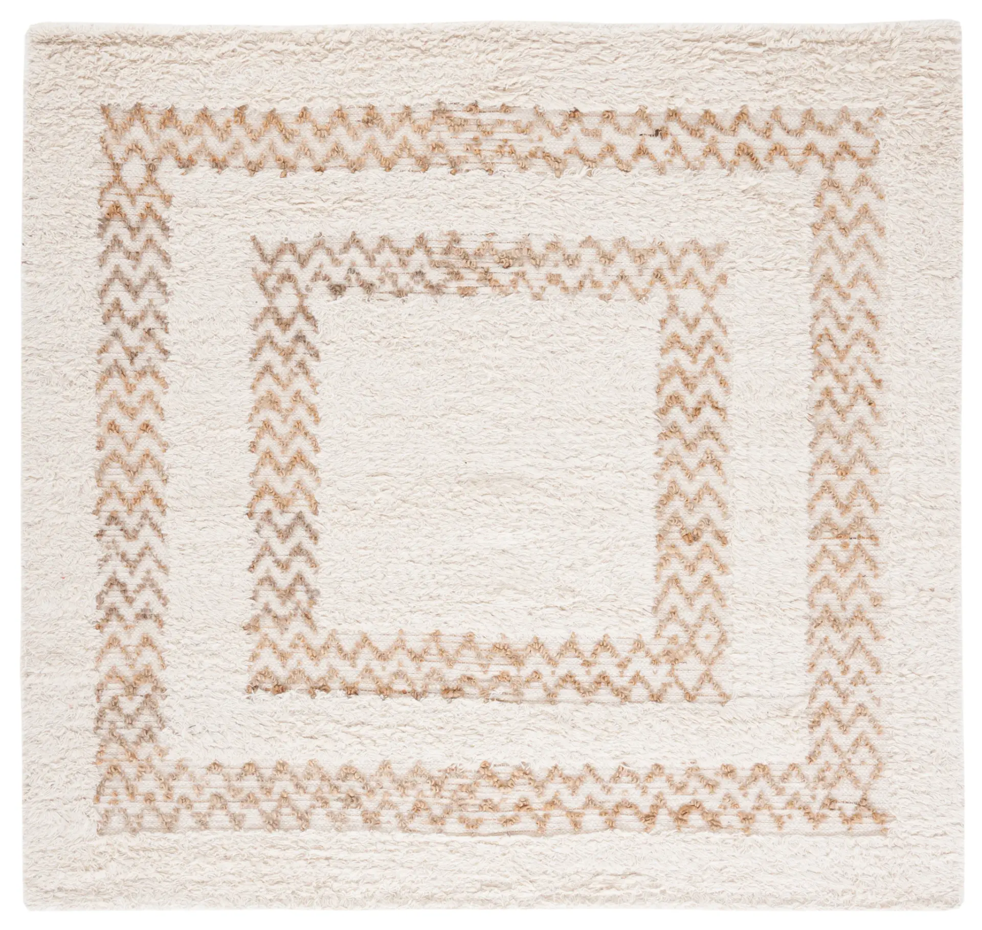 Natura Concentric Square Hand-Loomed Rug
