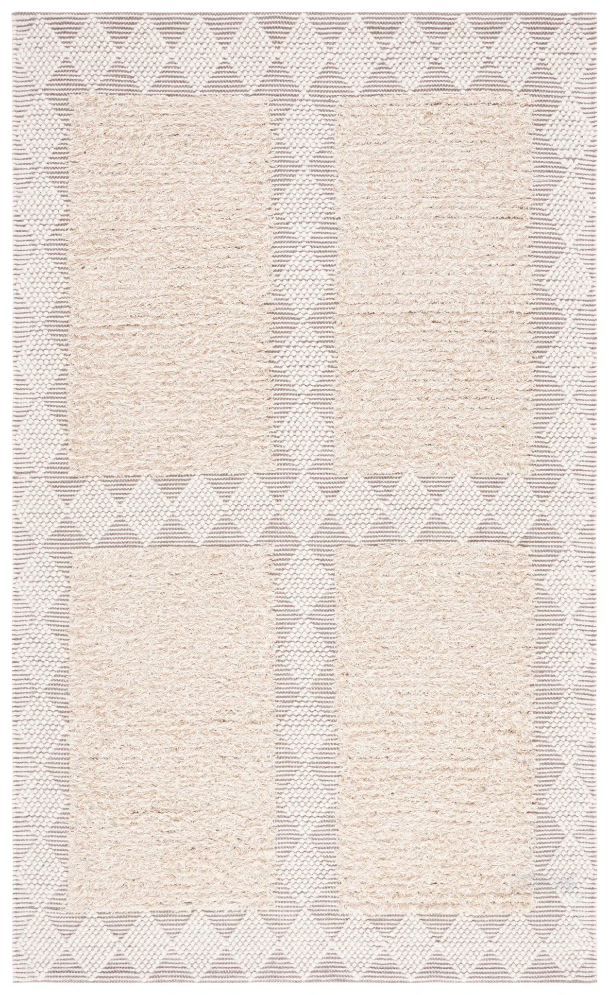 Natura Diamond And Shag Block Hand-Loomed Wool Rug