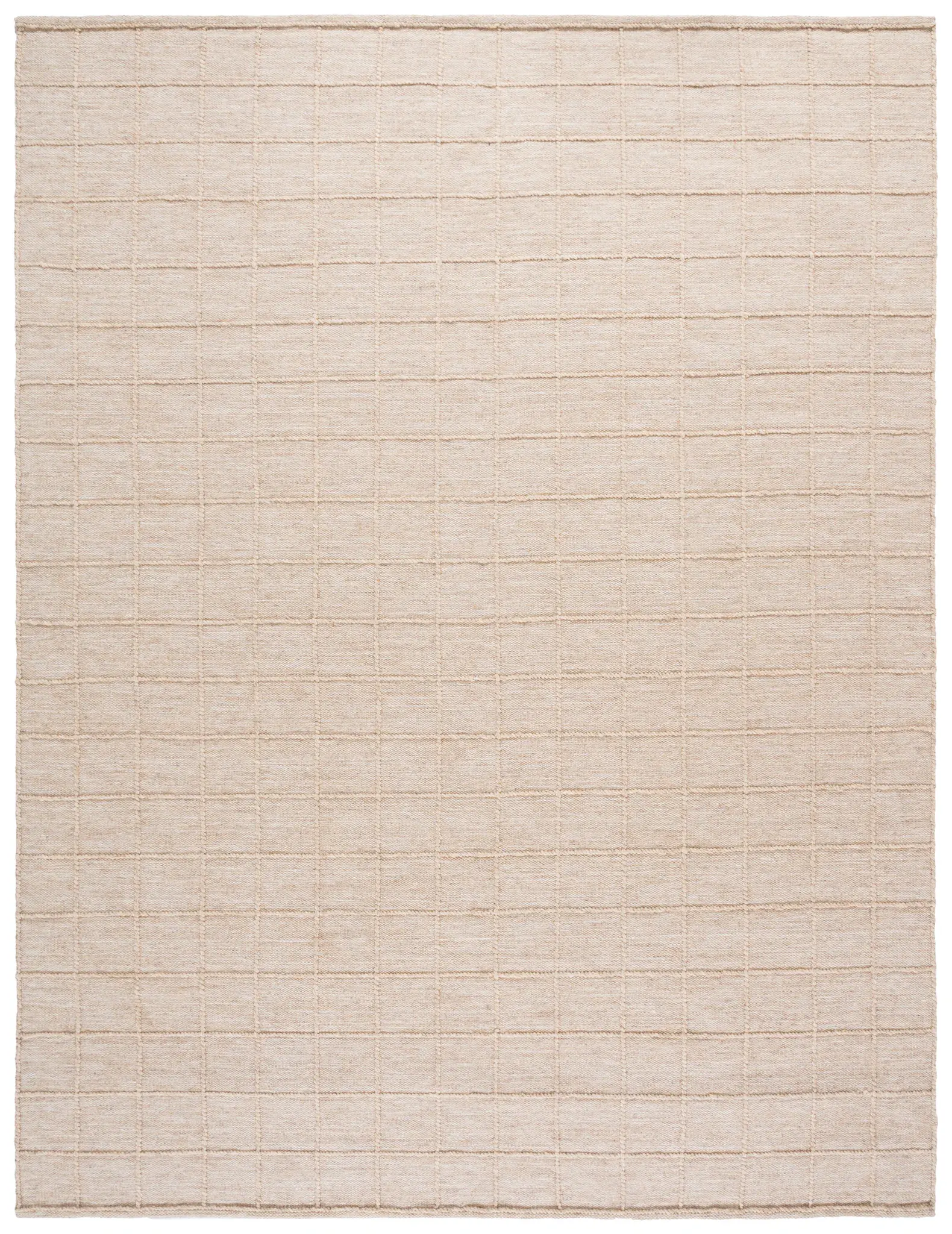 Natural Fiber Natura Grid Hand-Woven Wool Rug