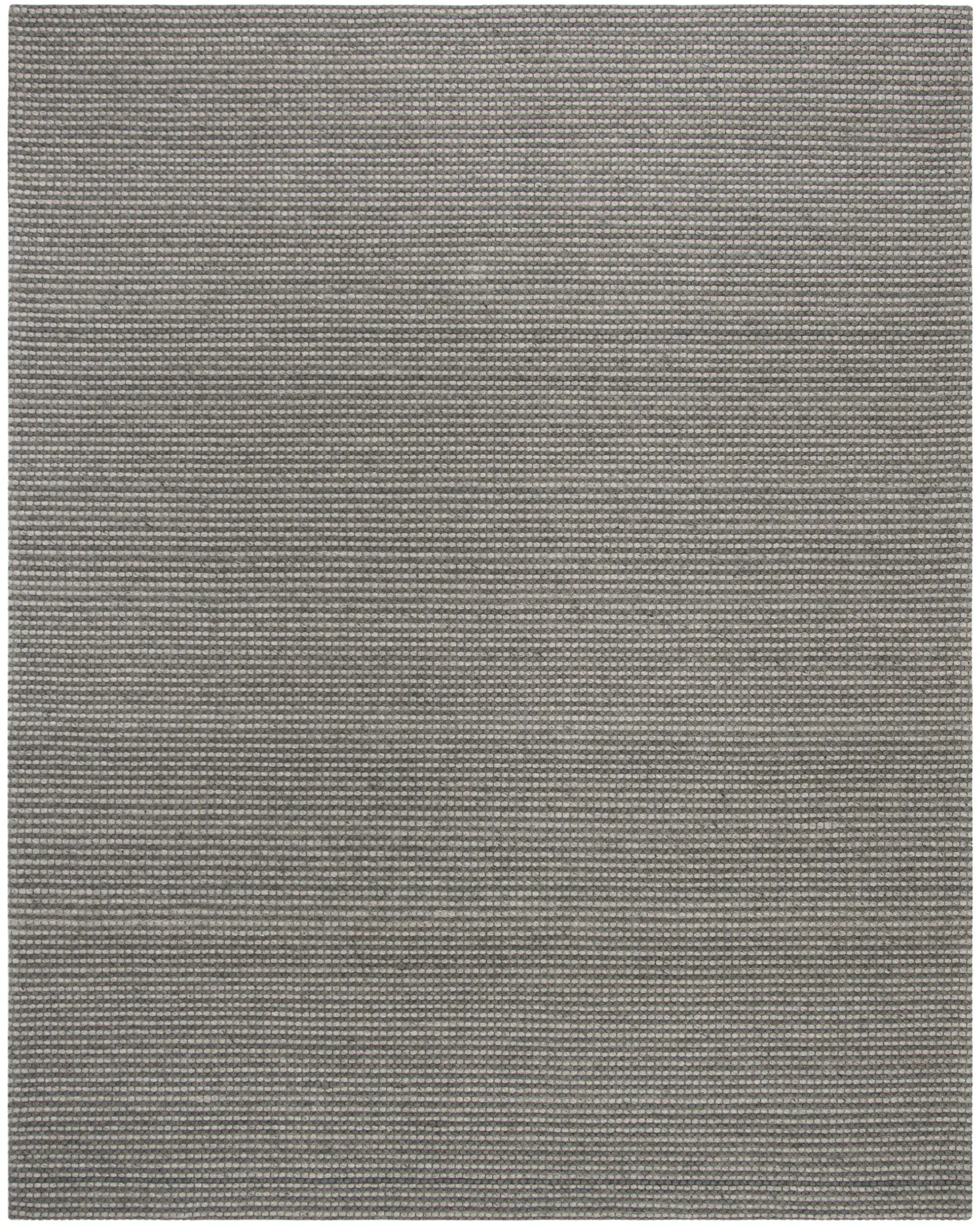 Natura Ribbed Solid Hand-Woven Wool Blend Rug