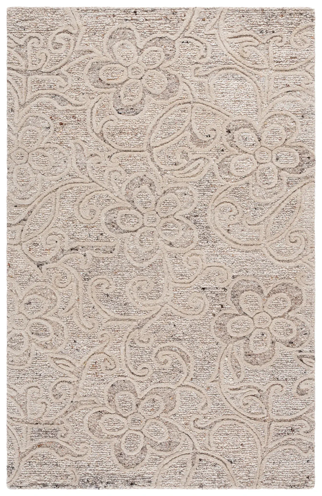 Natura Transitional Floral Hand-Tufted Wool Rug