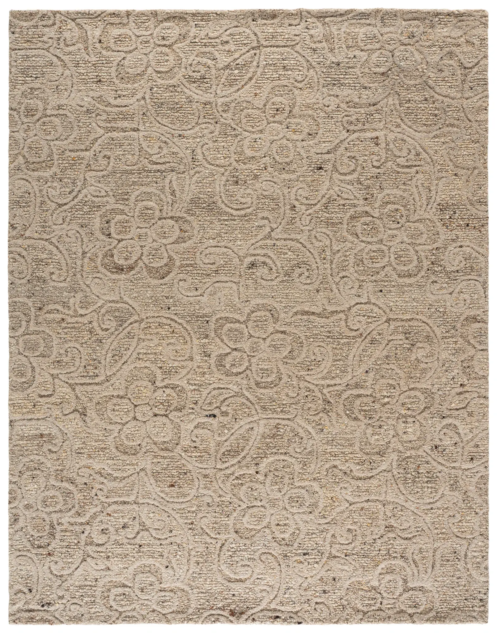 Natura Transitional Floral Hand-Tufted Wool Rug
