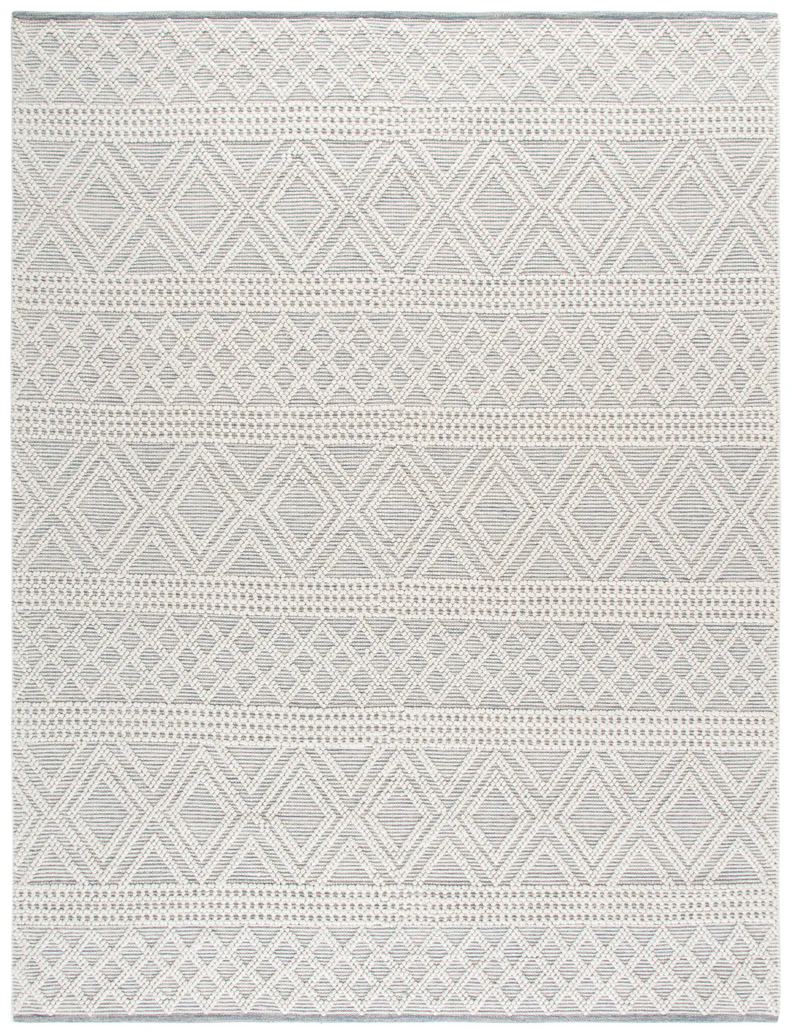 Natura Banded Tribal Hand-Woven Wool Rug