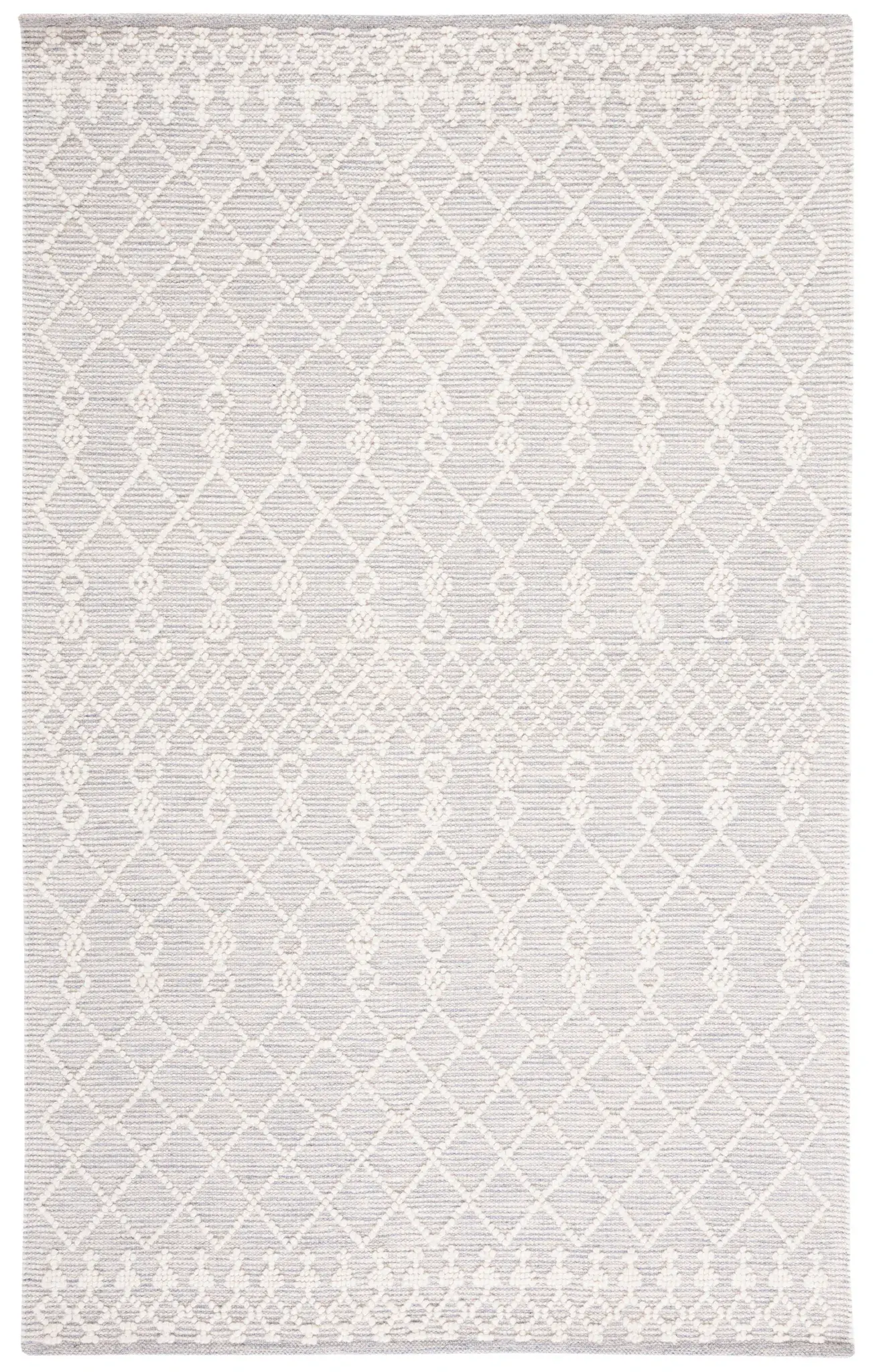 Natura Knotted Diamond Trellis Hand-Woven Wool Rug