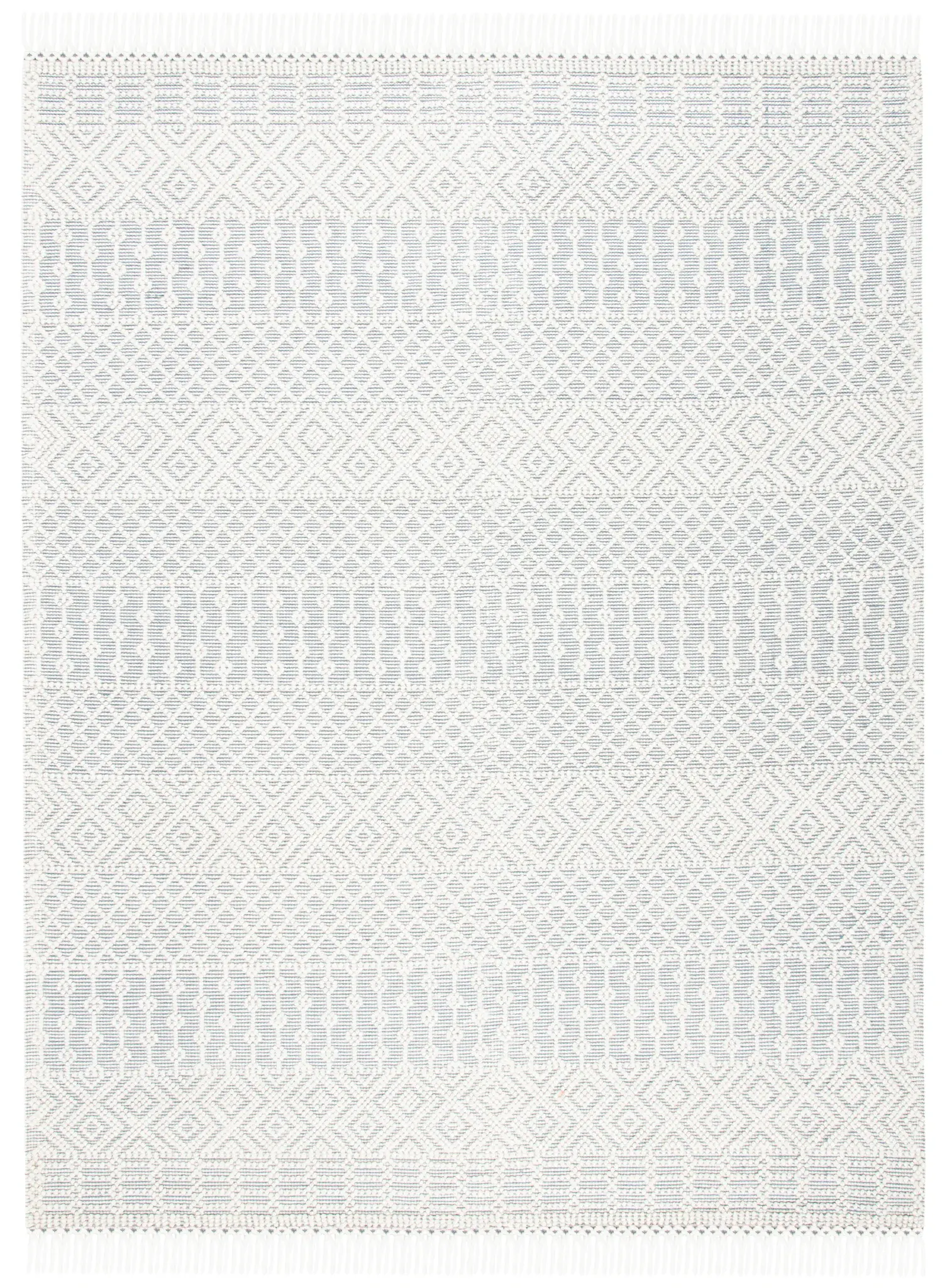 Natura Diamond Banded Hand-Loomed Wool Rug