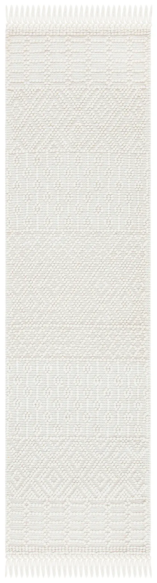 Natura Diamond Banded Hand-Loomed Wool Rug