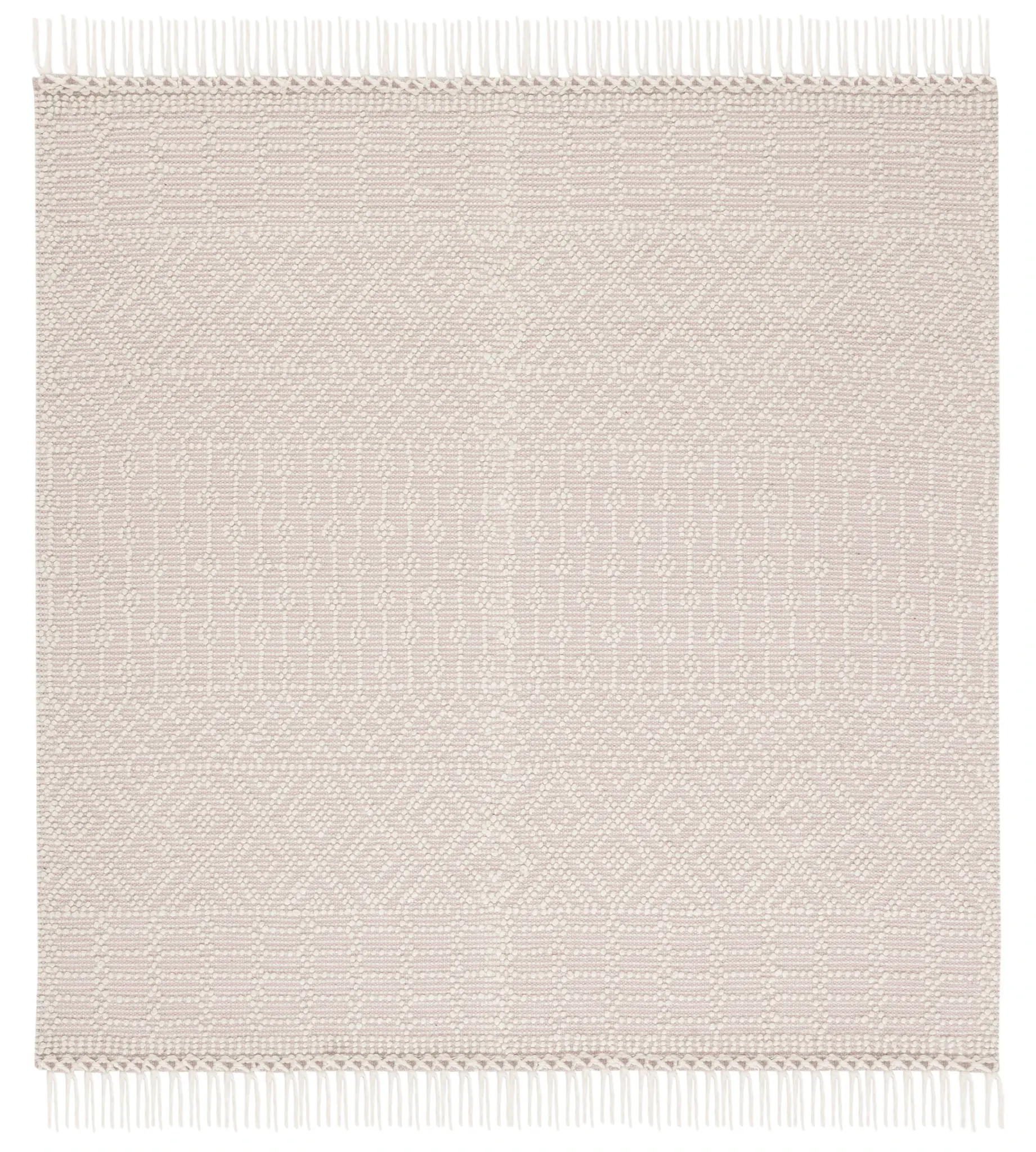 Natura Diamond Banded Hand-Loomed Wool Rug