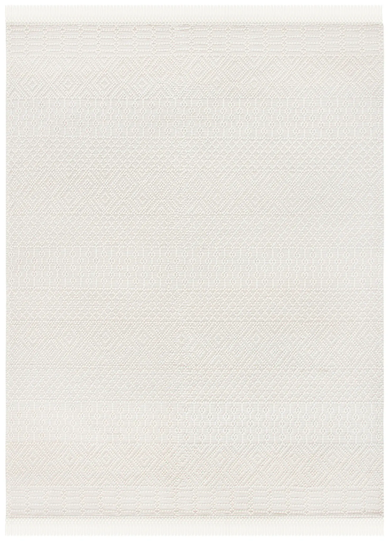 Natura Diamond Banded Hand-Loomed Wool Rug