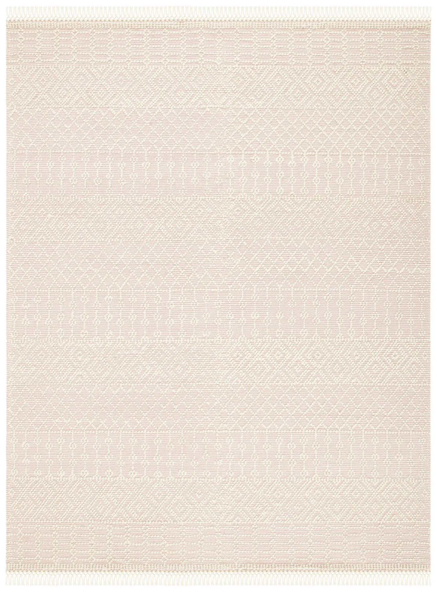 Natura Diamond Banded Hand-Loomed Wool Rug