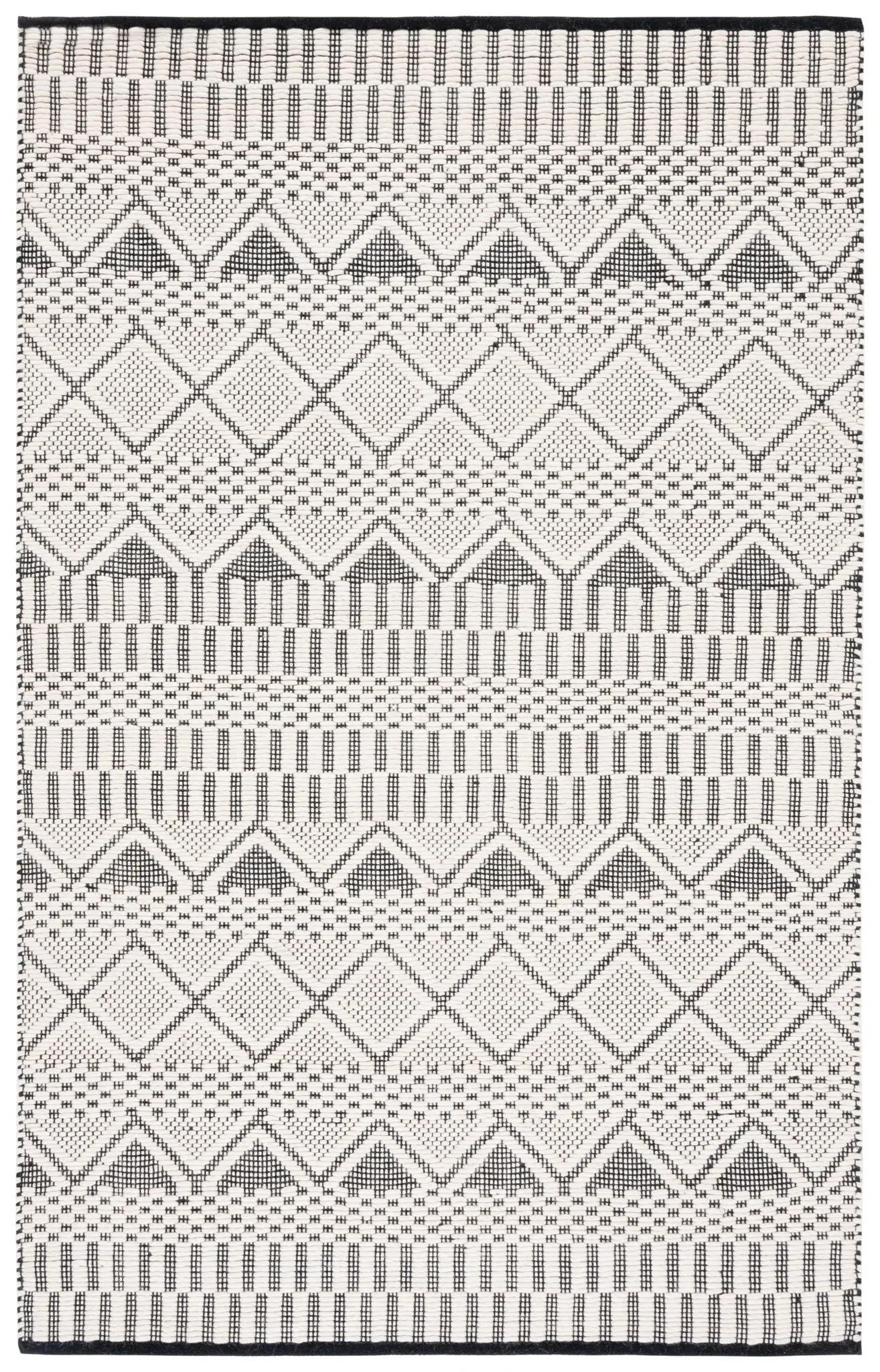 Natura Chevron And Diamond Hand-Woven Wool Rug