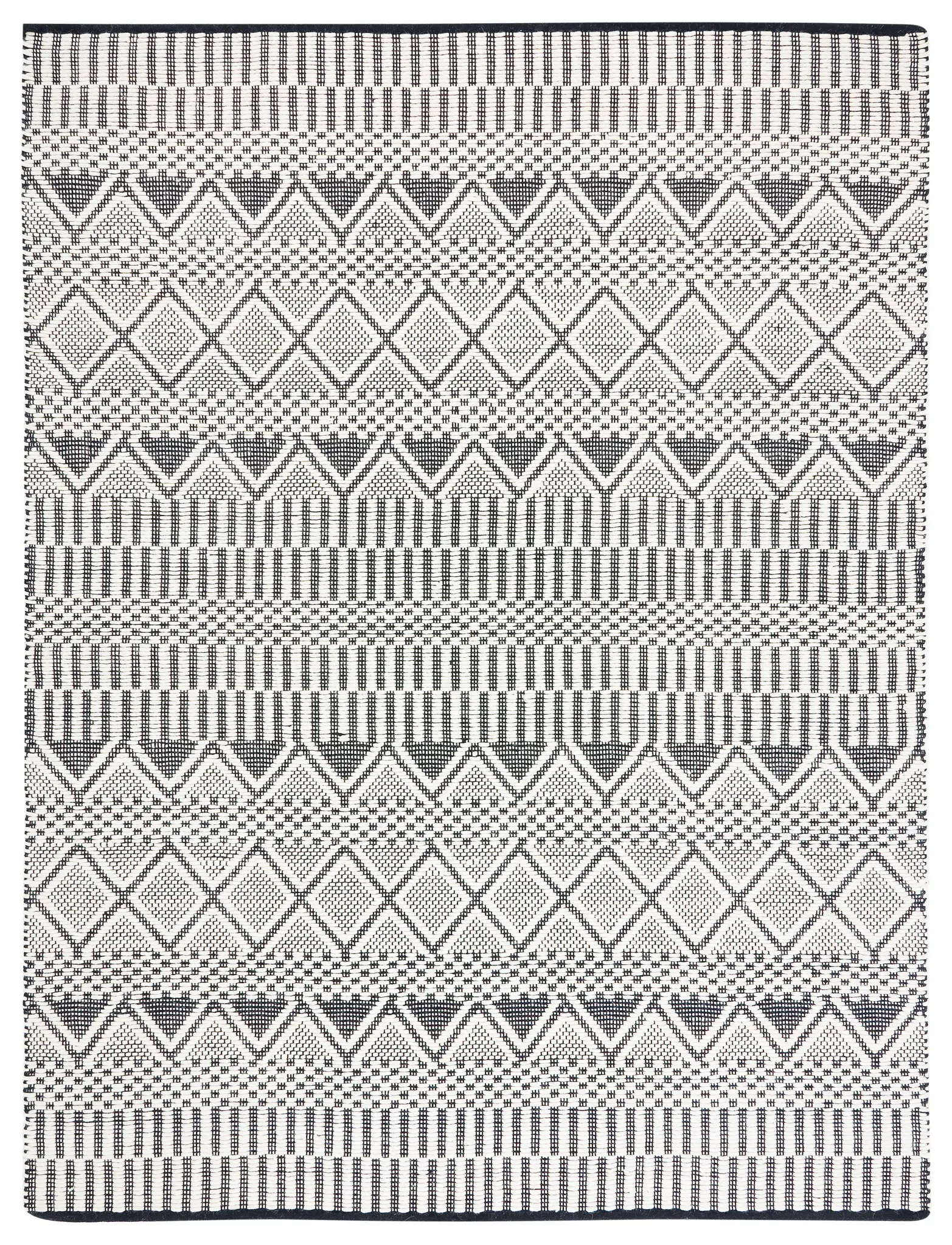 Natura Chevron And Diamond Hand-Woven Wool Rug