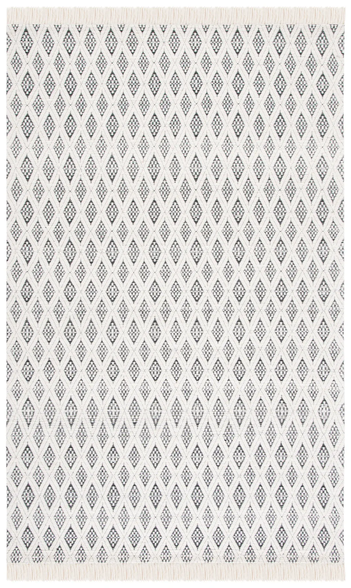 Natura Small Diamond Hand-Woven Wool Rug