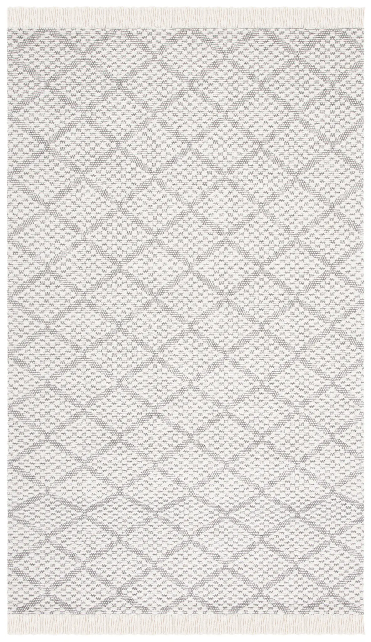 Natura Small Diamond Mesh Hand-Woven Wool Rug