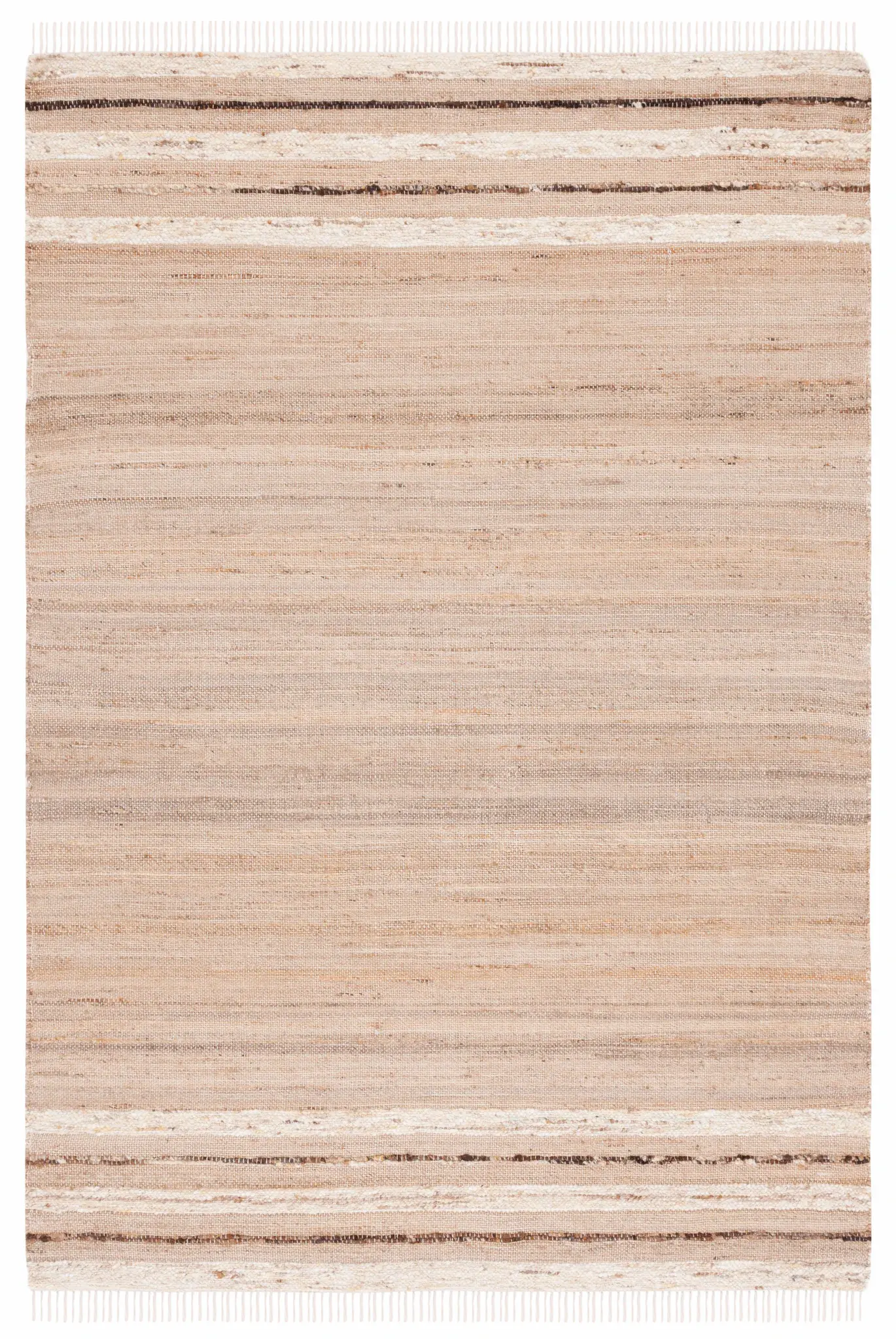 Natura Accent Banded Fringe Hand-Woven Rug