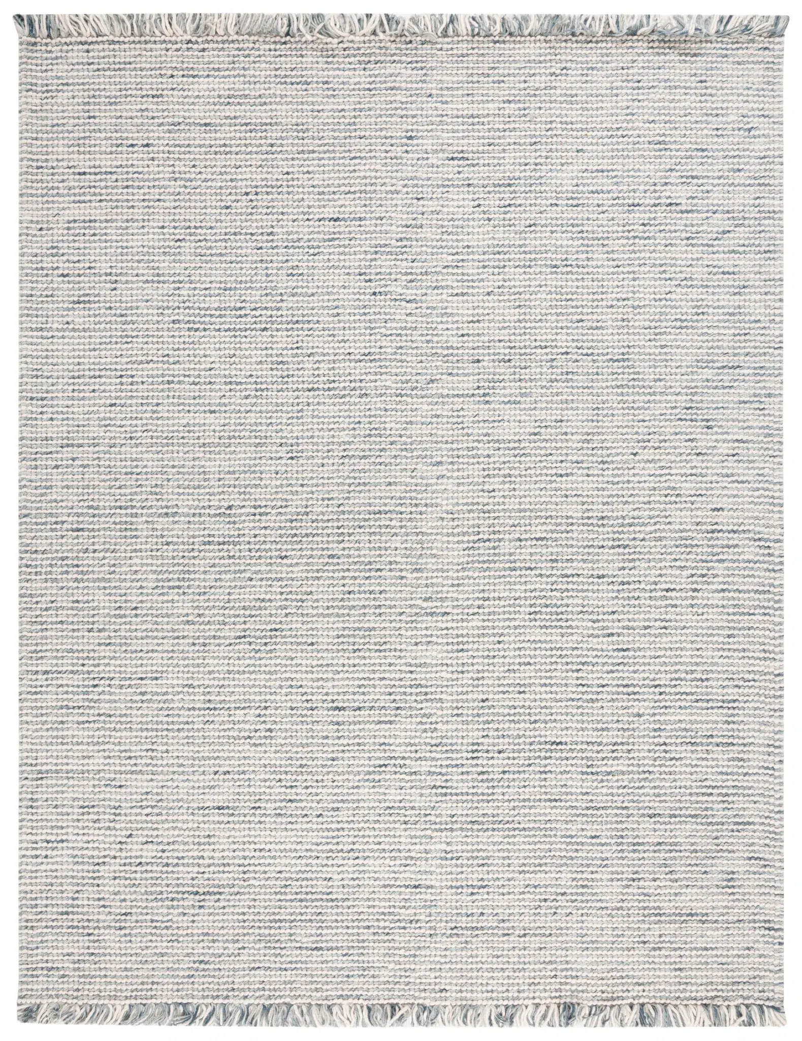 Natura Fringed Ribbed Flatweave Wool Rug