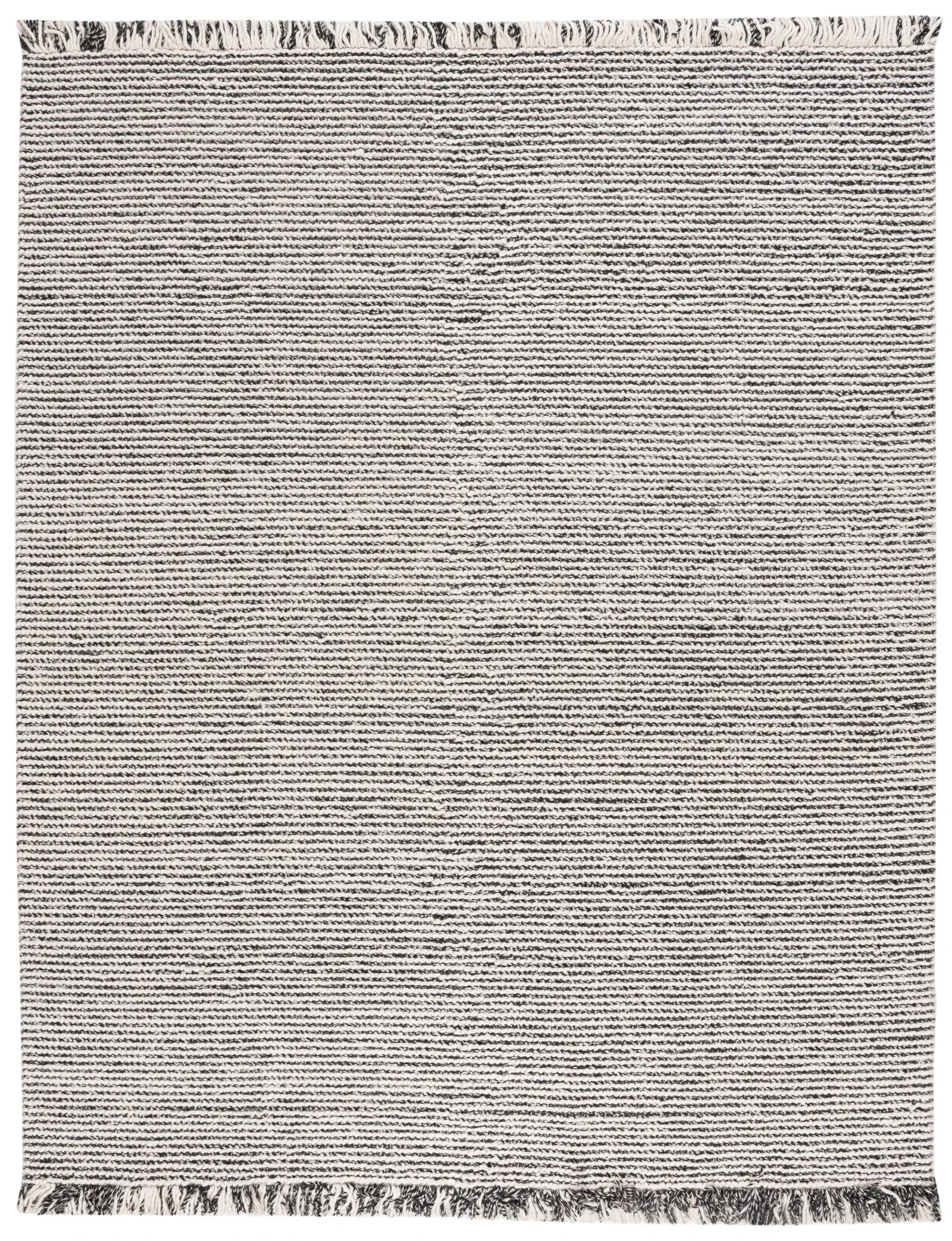 Natura Fringed Ribbed Flatweave Wool Rug