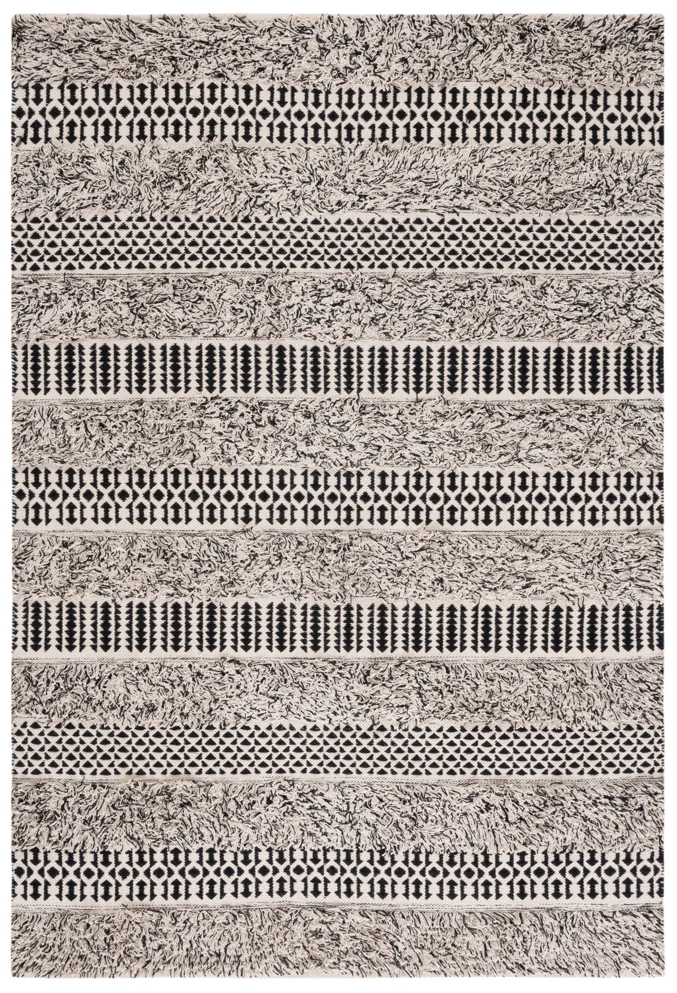 Natura Banded Tribal Flatweave Cotton Rug