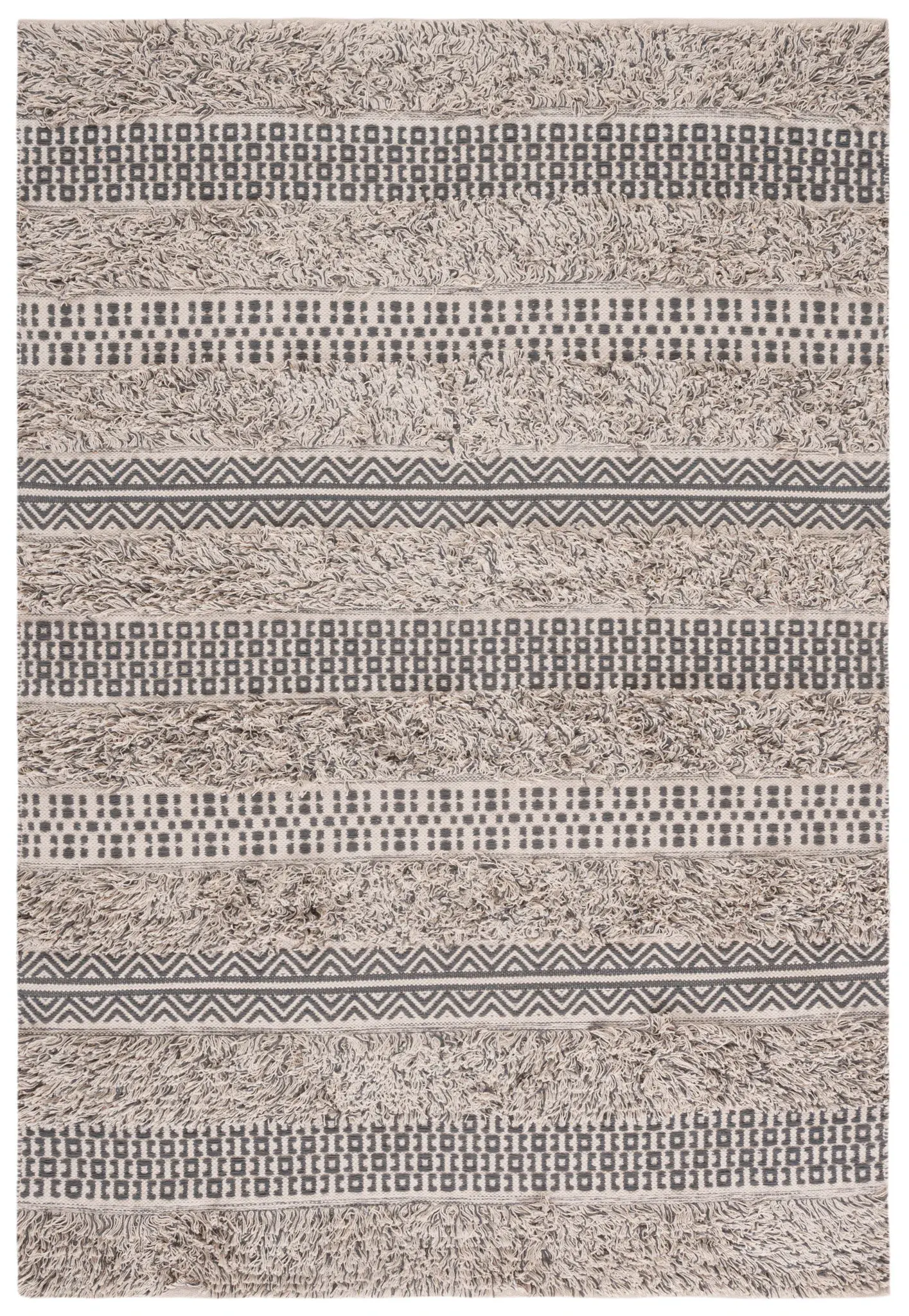 Natura Striped Chevron Flatweave Cotton Rug