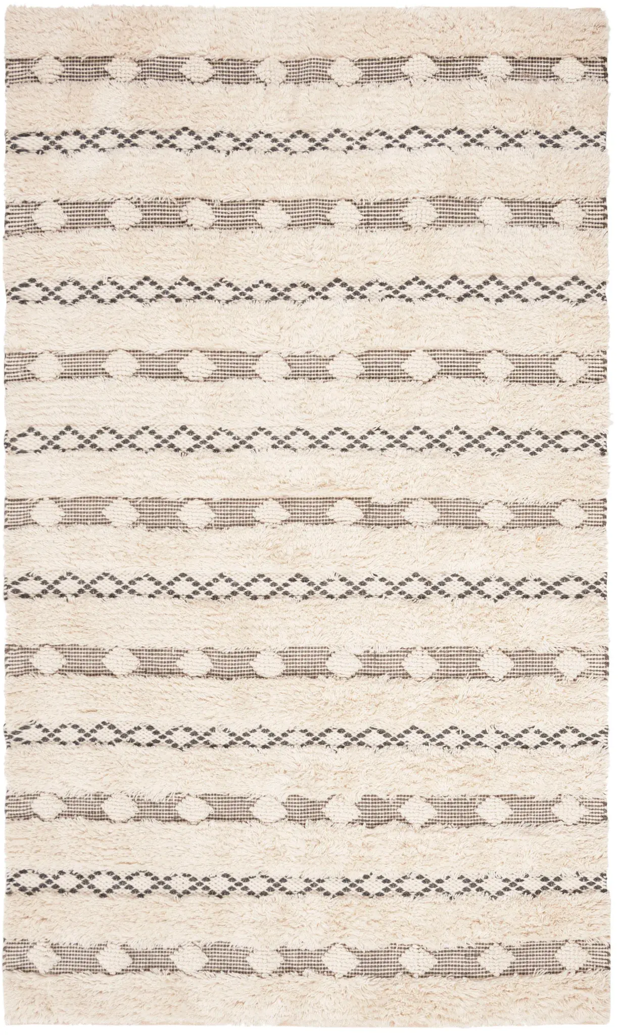 Natura Moroccan Diamond Stripe Hand-Woven Rug