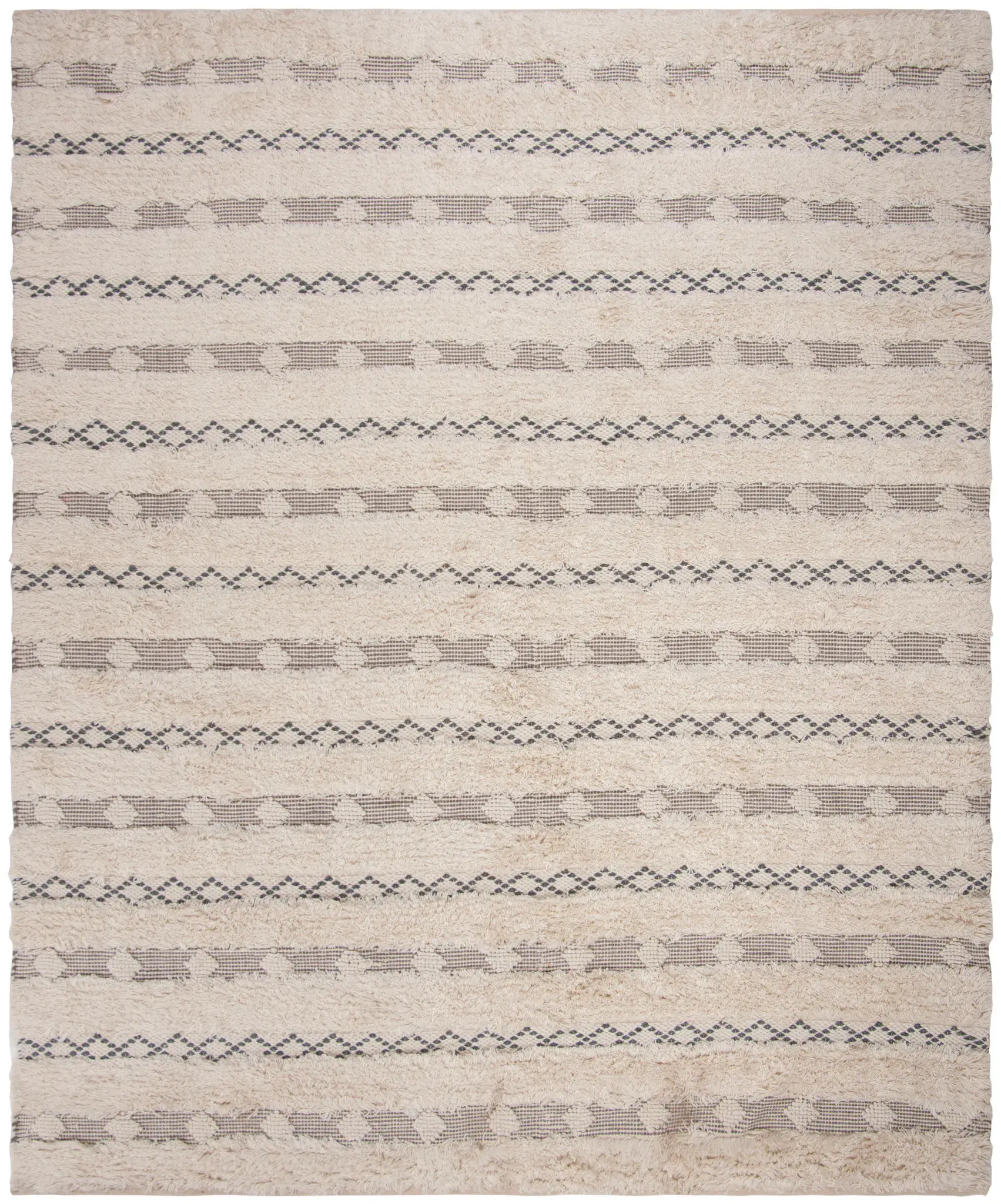 Natura Moroccan Diamond Stripe Hand-Woven Rug