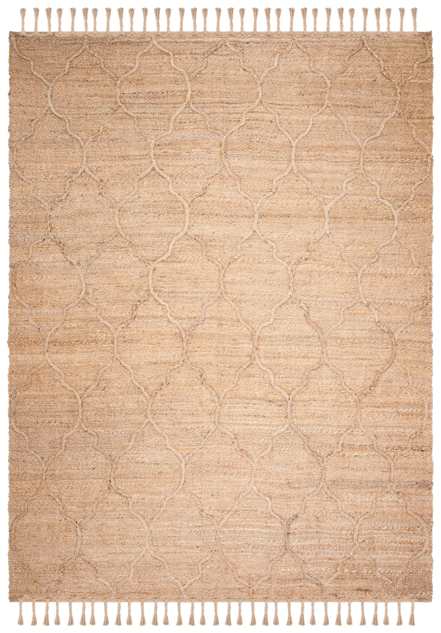 Natural Fiber Trellis Hand-Woven Jute Rug