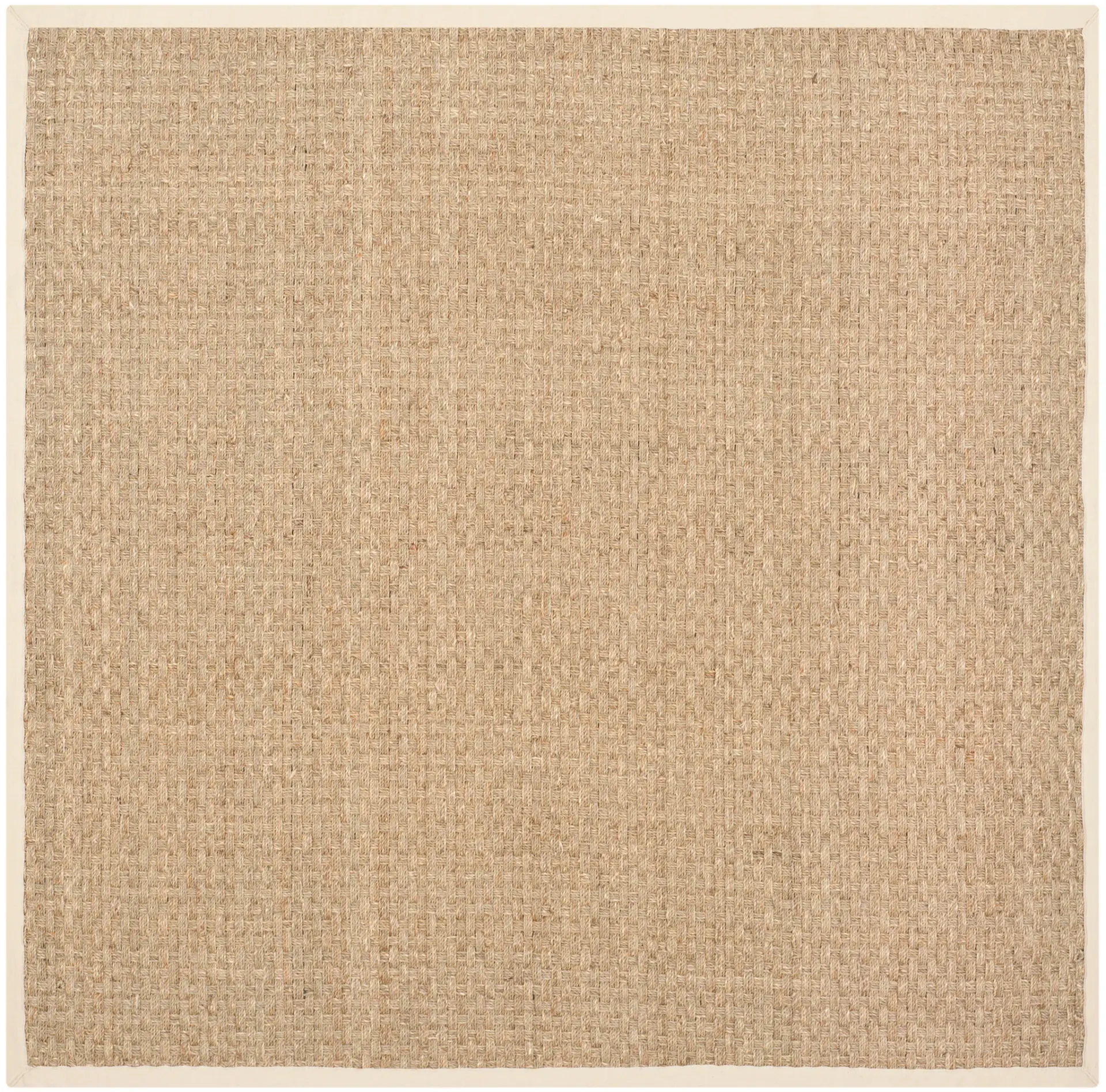 Natural Fiber Bordered Basketweave Seagrass Rug