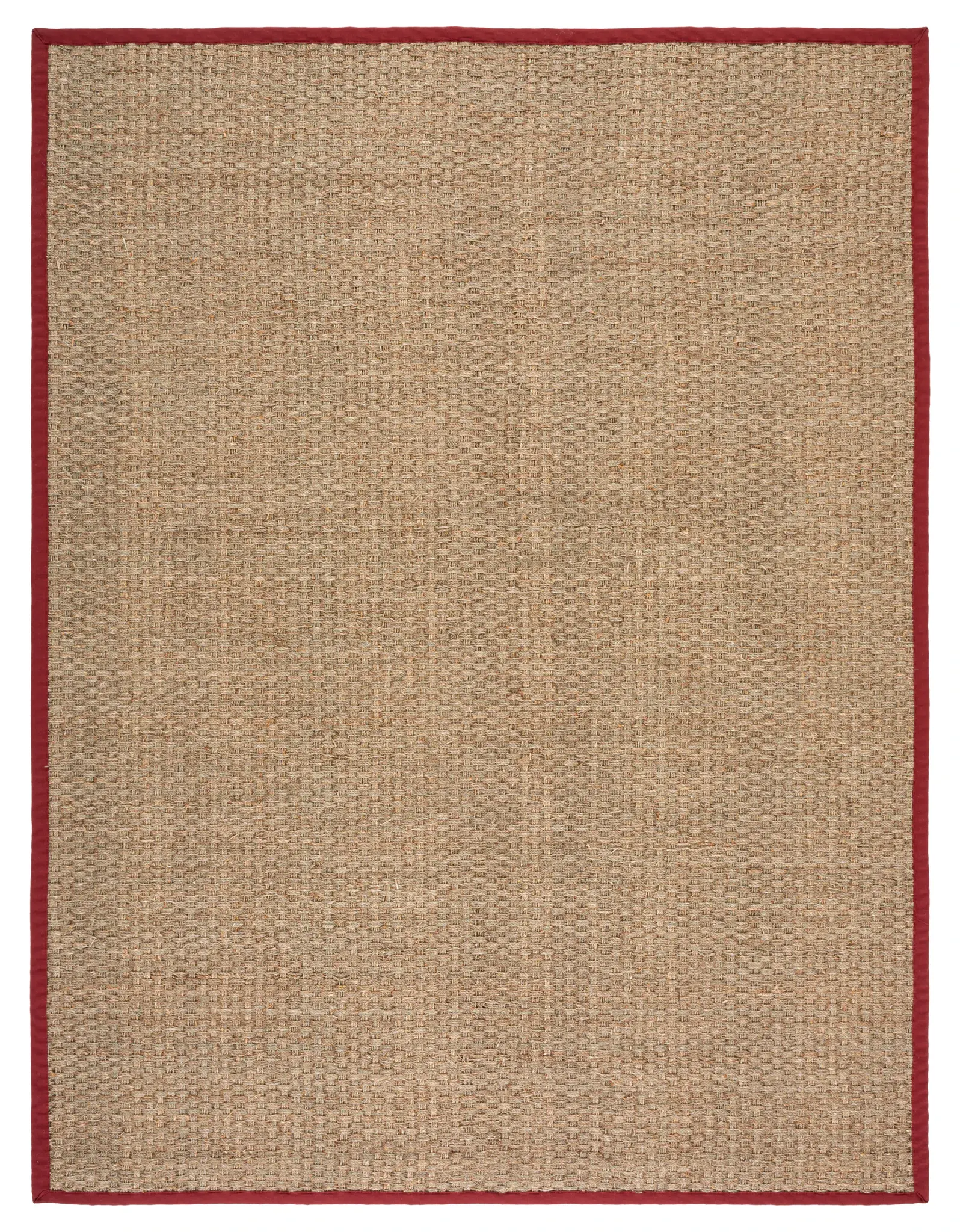 Natural Fiber Bordered Basketweave Seagrass Rug