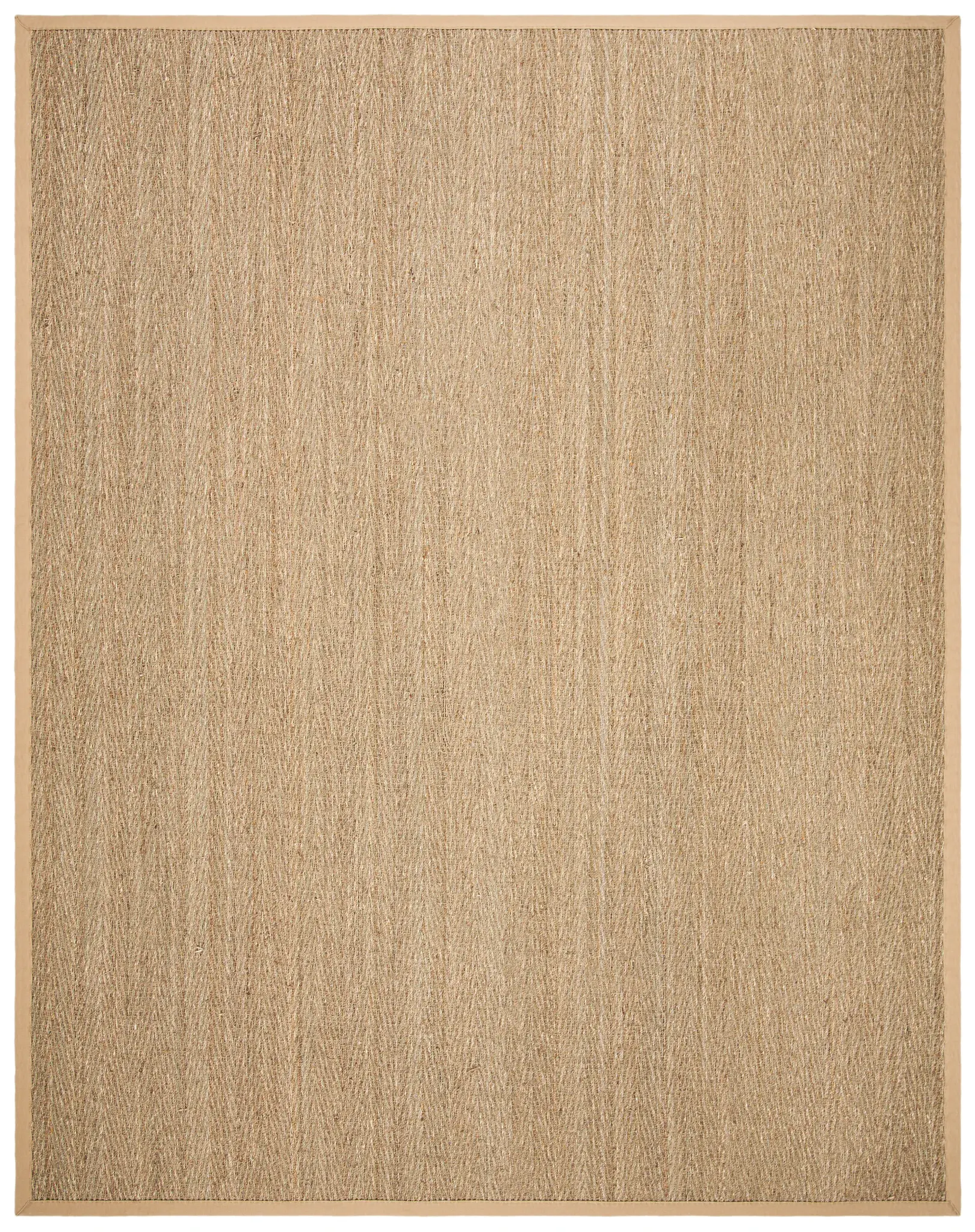 Natural Fiber Herringbone Border Rug