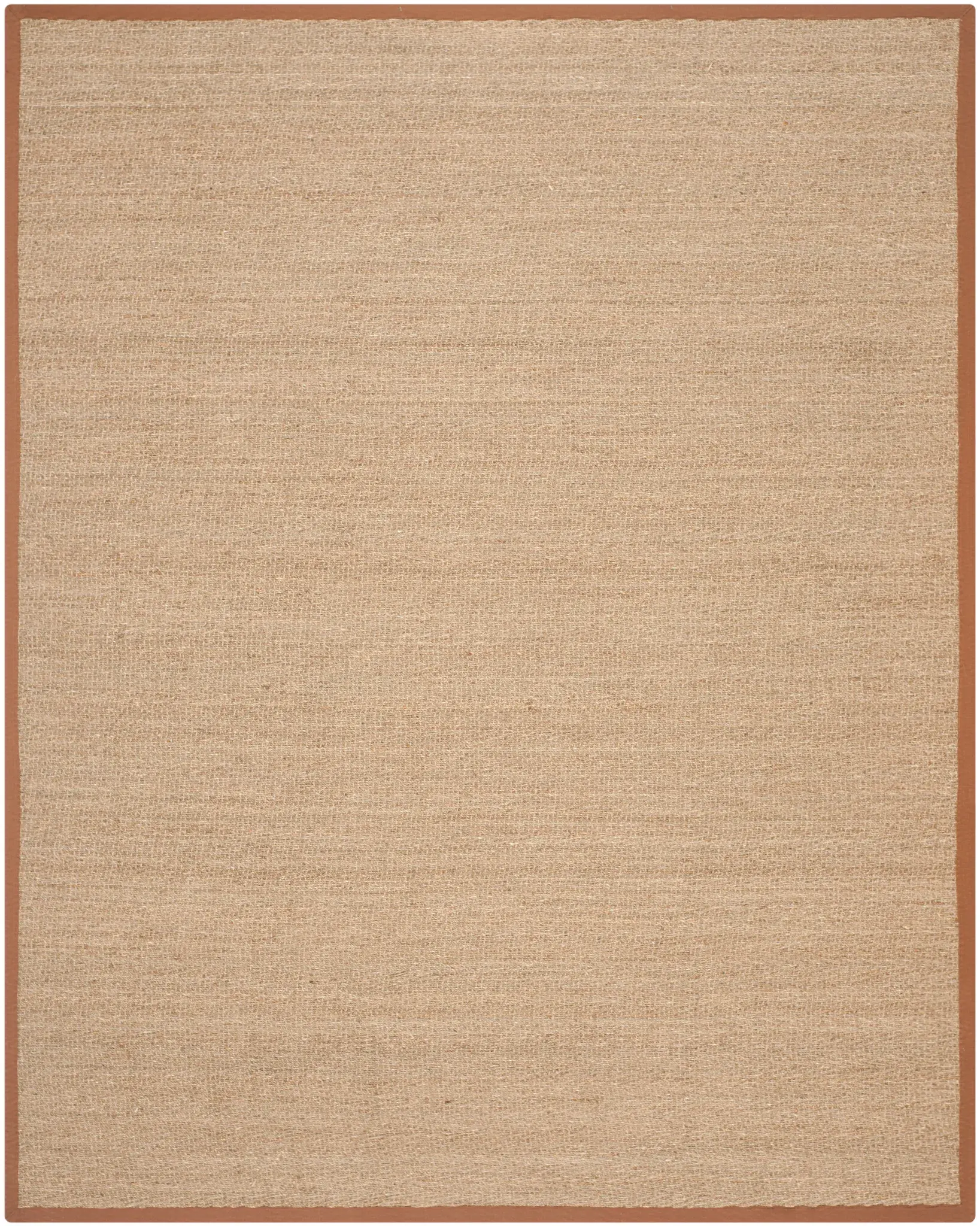 Natural Fiber Herringbone Border Rug