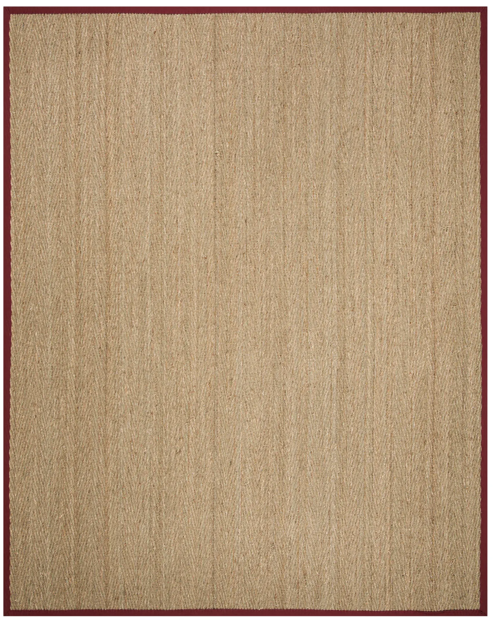 Natural Fiber Herringbone Border Rug