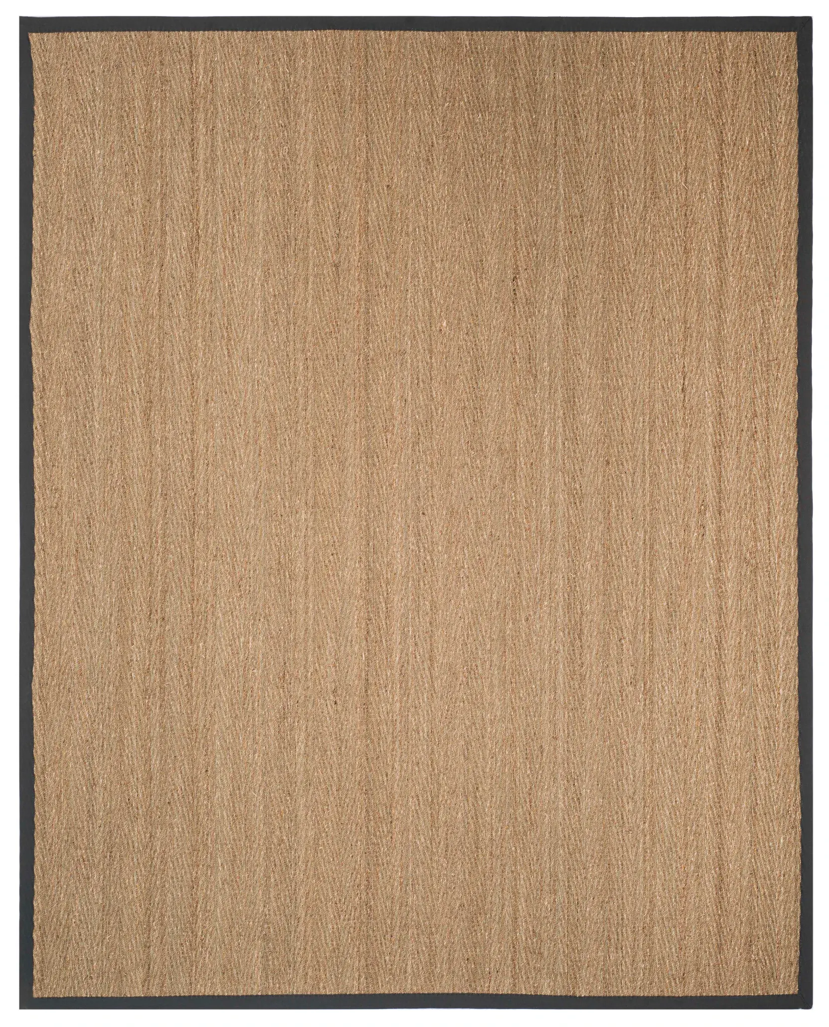 Natural Fiber Herringbone Border Rug