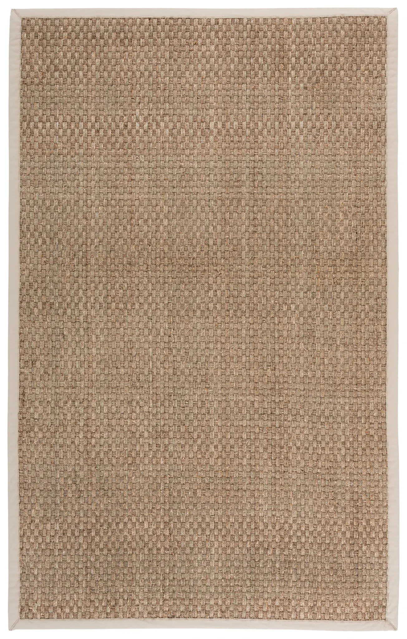 Natural Fiber Block Weave Bordered Seagrass Rug